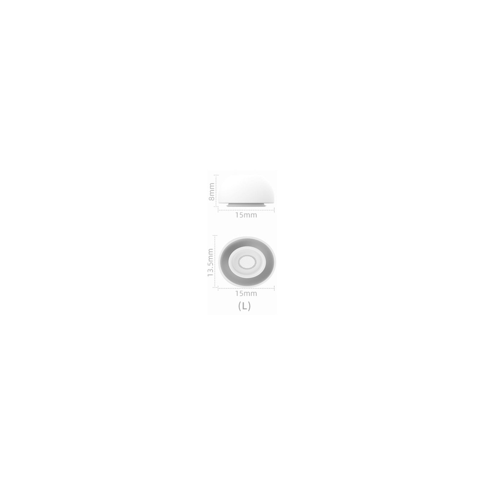 Xccess Silicon Replacement Ear Tips for Airpod Pro 1/2 Size L (1 Pair) White