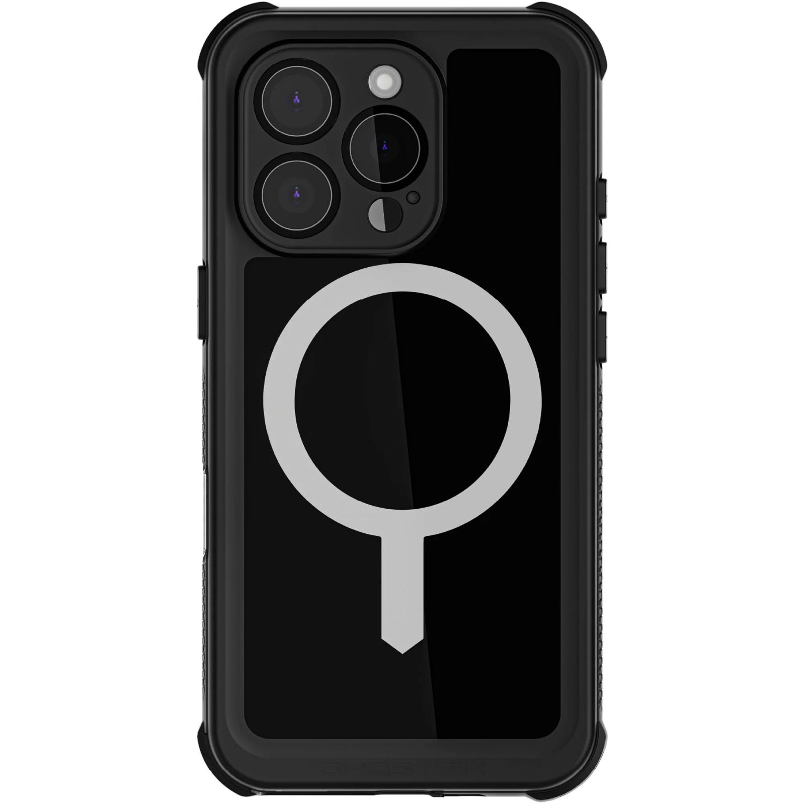 Ghostek Nautical Waterproof MagSafe Case + Belt Swivel Holster Apple iPhone 16 Pro Black