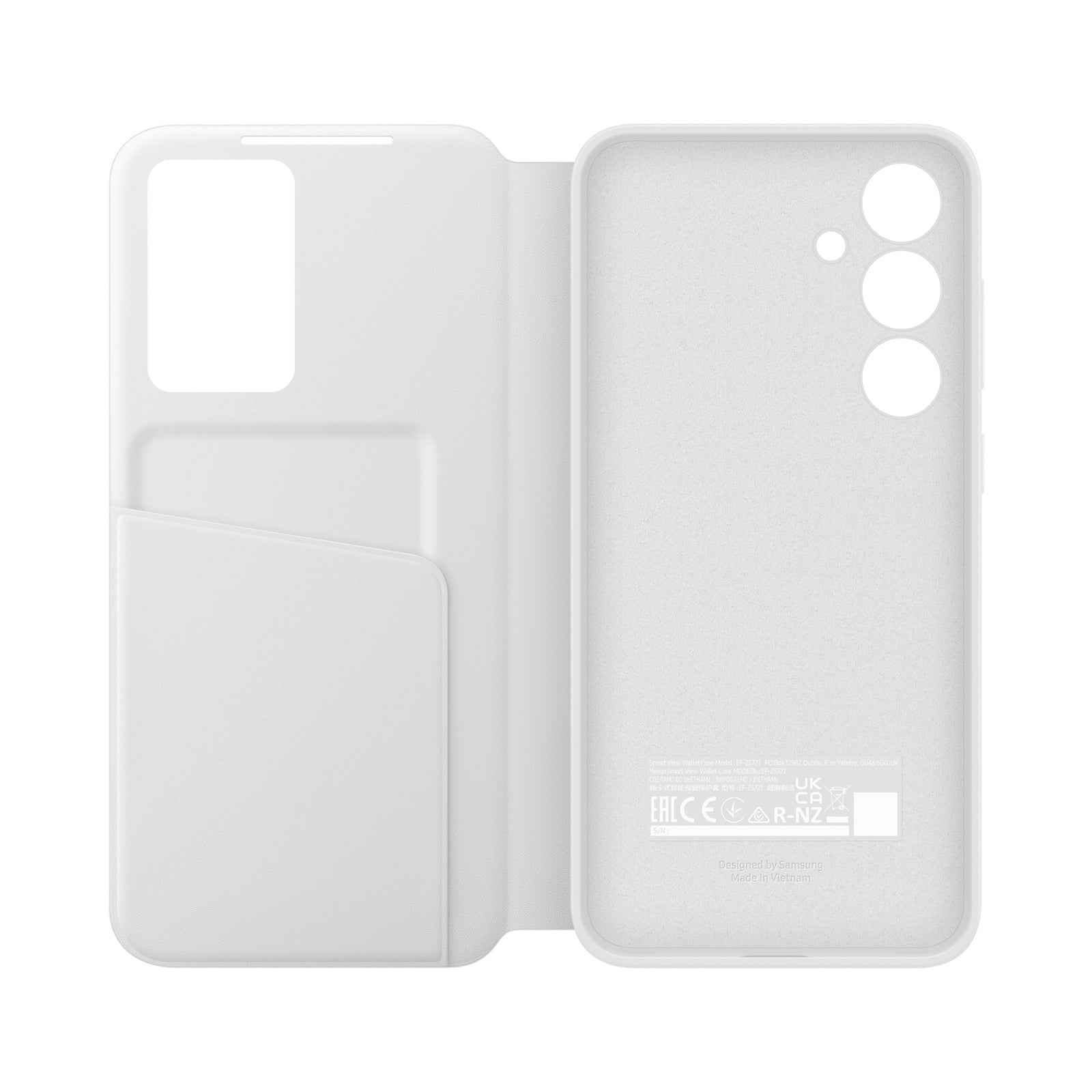 EF-ZS721CWEGWW Samsung Smart View Wallet Case Galaxy S24 FE 5G White