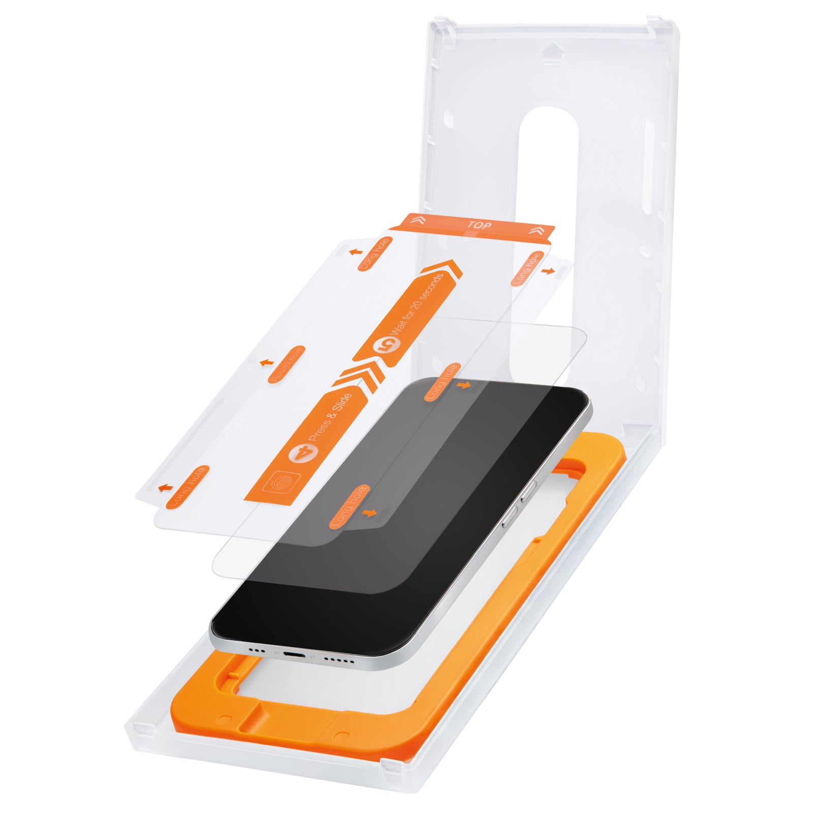 Mobilize Glass Screen Protector with Applicator for Apple iPhone XR/11 Black Frame