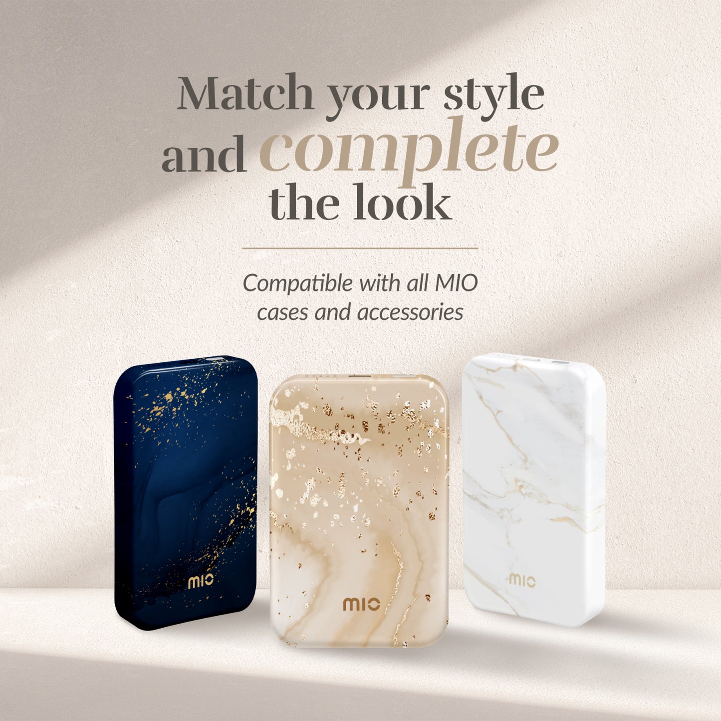 MIO Powerbank 5000mAh with Double sided Magsafe Compatibility Gold Marble - Glossy