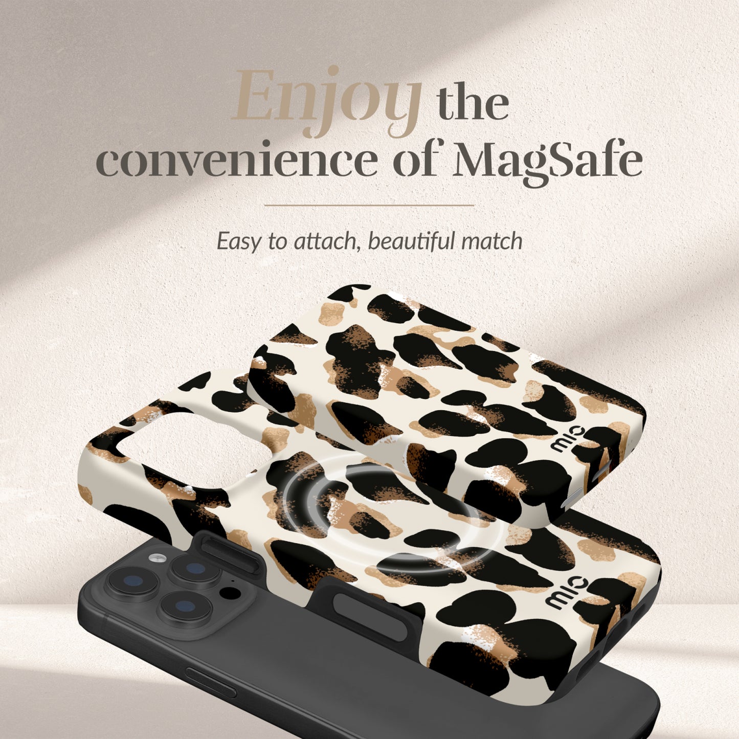 MIO Powerbank 5000mAh with Double sided Magsafe Compatibility  Leopard - Matt