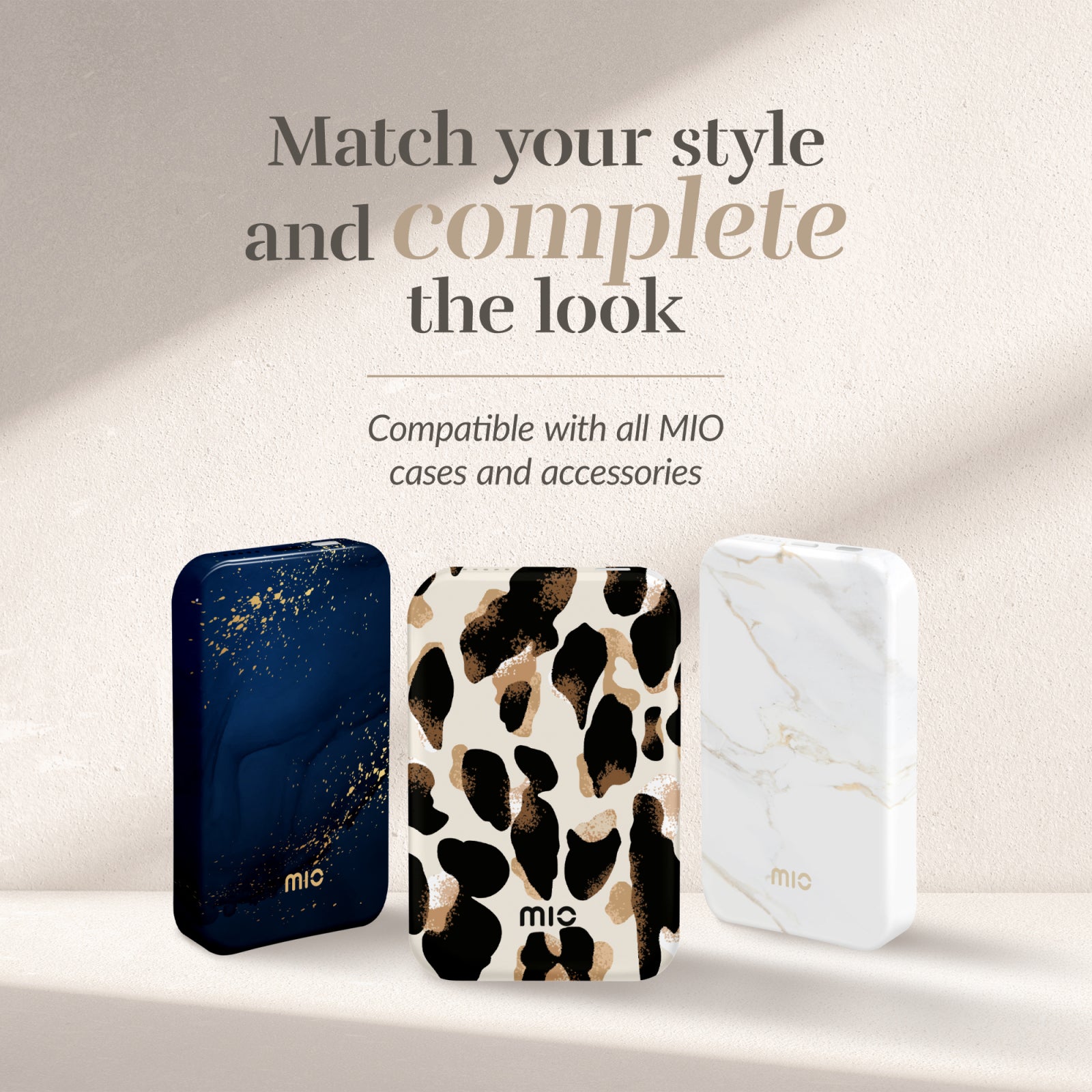 MIO Powerbank 5000mAh with Double sided Magsafe Compatibility  Leopard - Matt