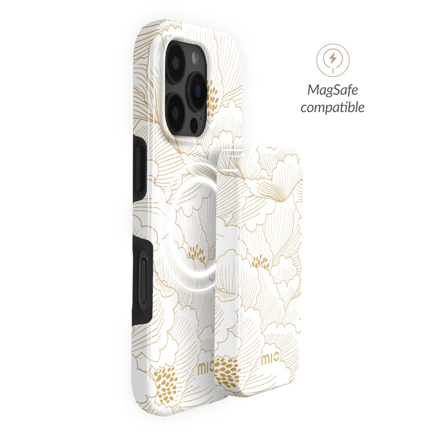 MIO Powerbank 5000mAh with Double sided Magsafe Compatibility White Roses - Glossy