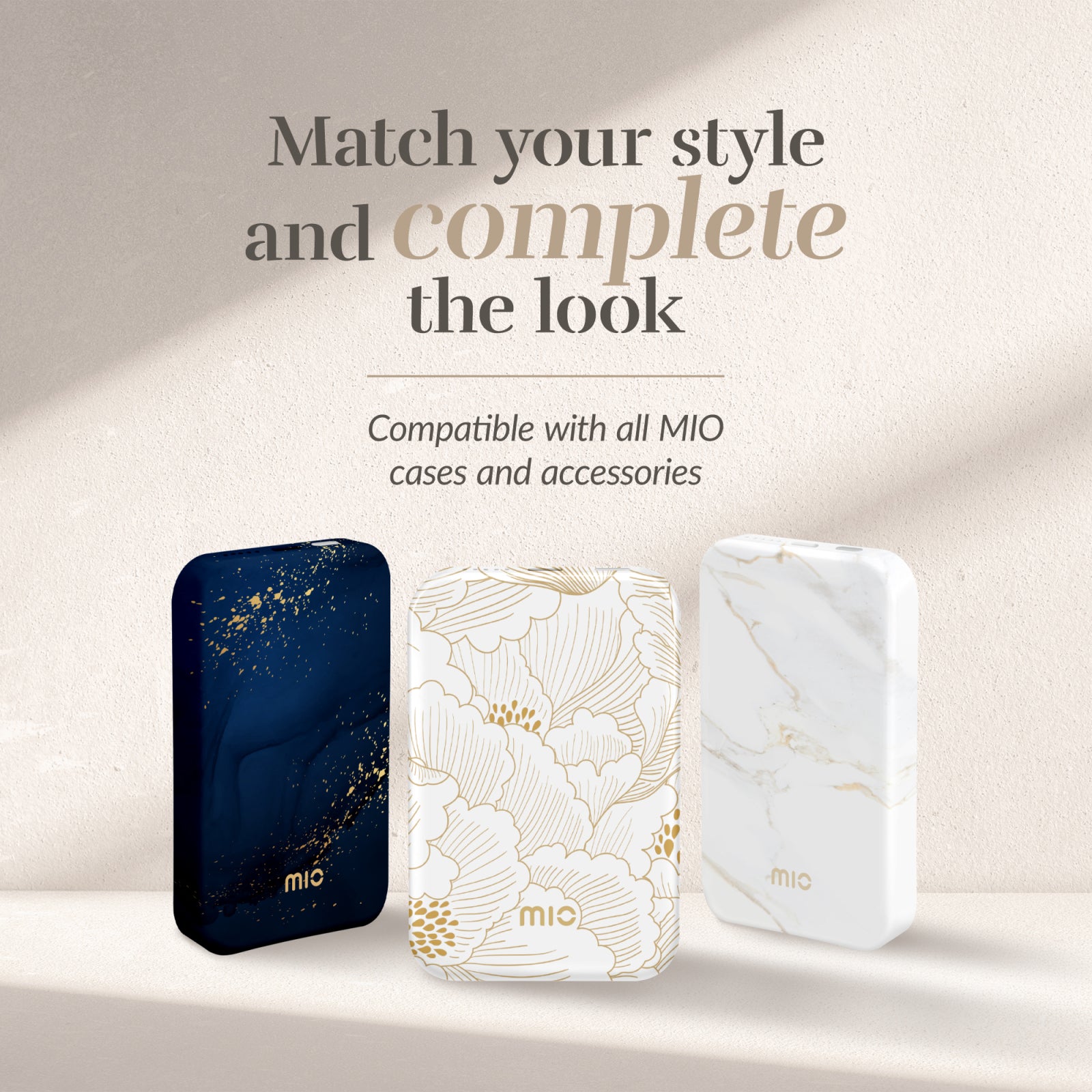 MIO Powerbank 5000mAh with Double sided Magsafe Compatibility White Roses - Glossy