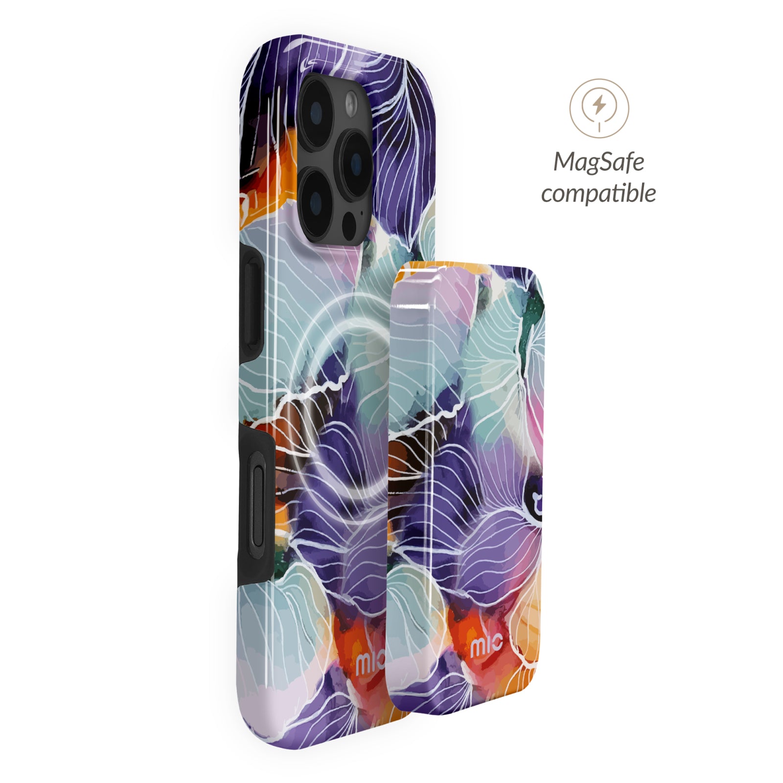 MIO Powerbank 5000mAh with Double sided Magsafe Compatibility Flowers - Glossy