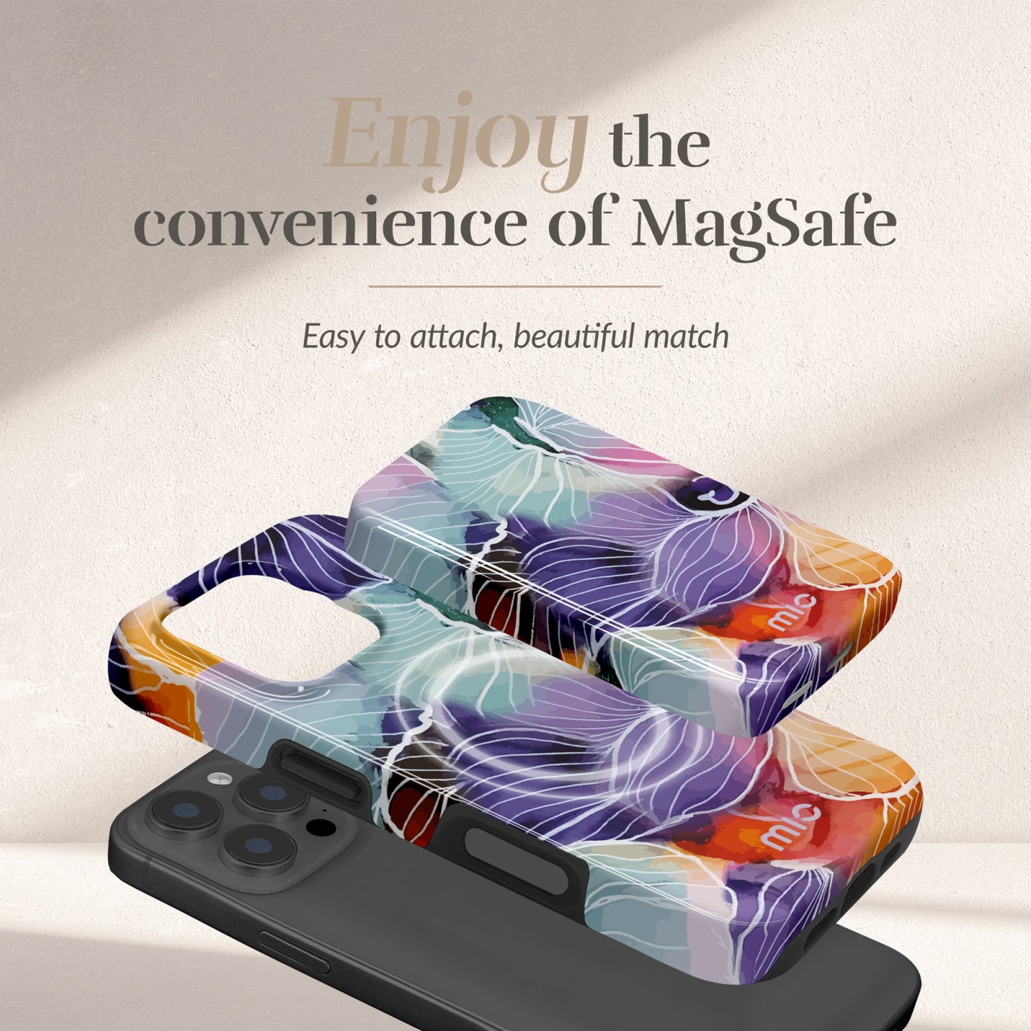 MIO Powerbank 5000mAh with Double sided Magsafe Compatibility Flowers - Glossy