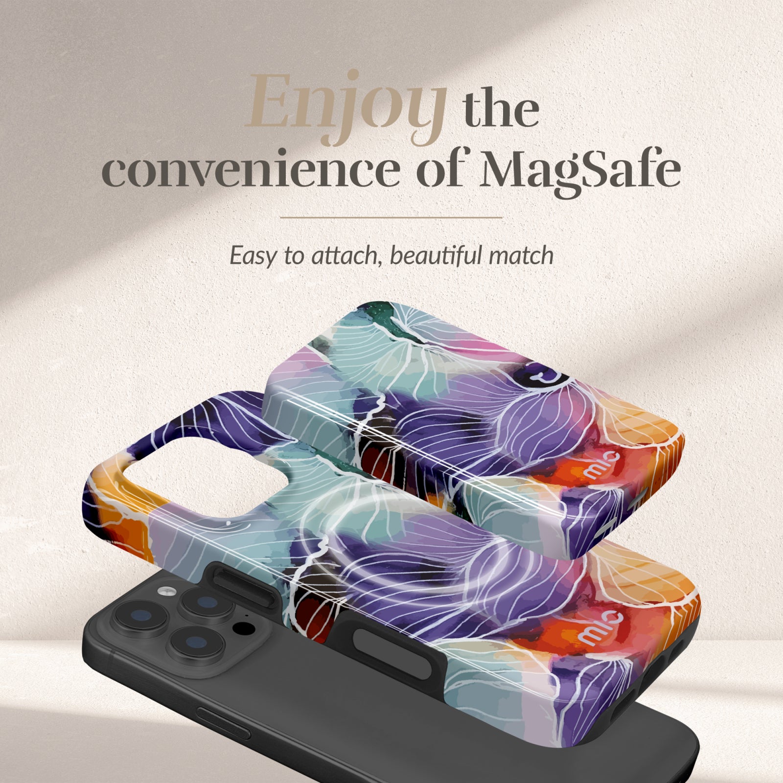 MIO Powerbank 5000mAh with Double sided Magsafe Compatibility Flowers - Glossy