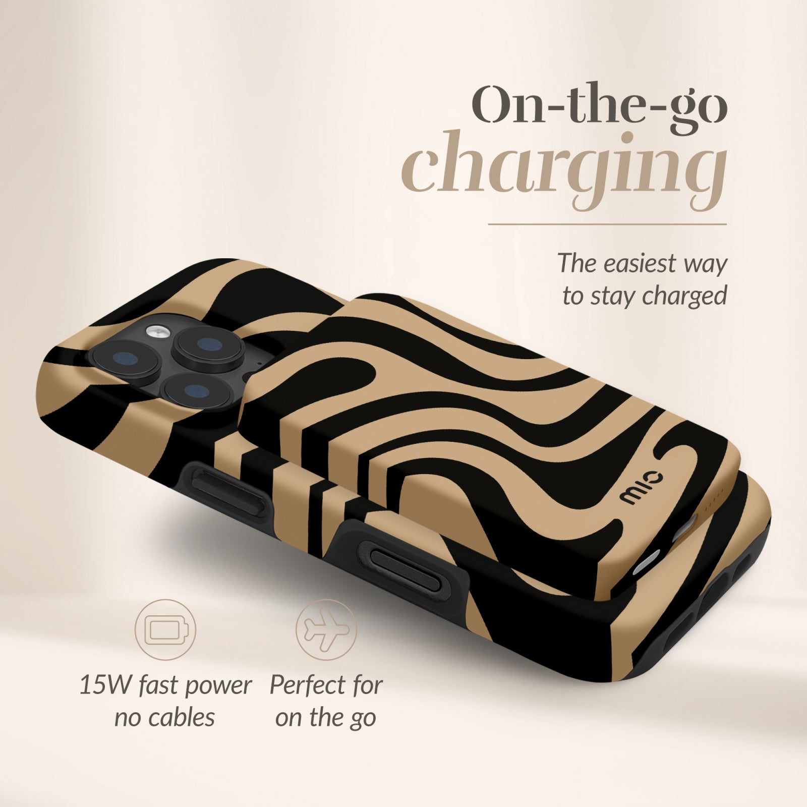 MIO Powerbank 5000mAh with Double sided Magsafe Compatibility Swirl - Matt