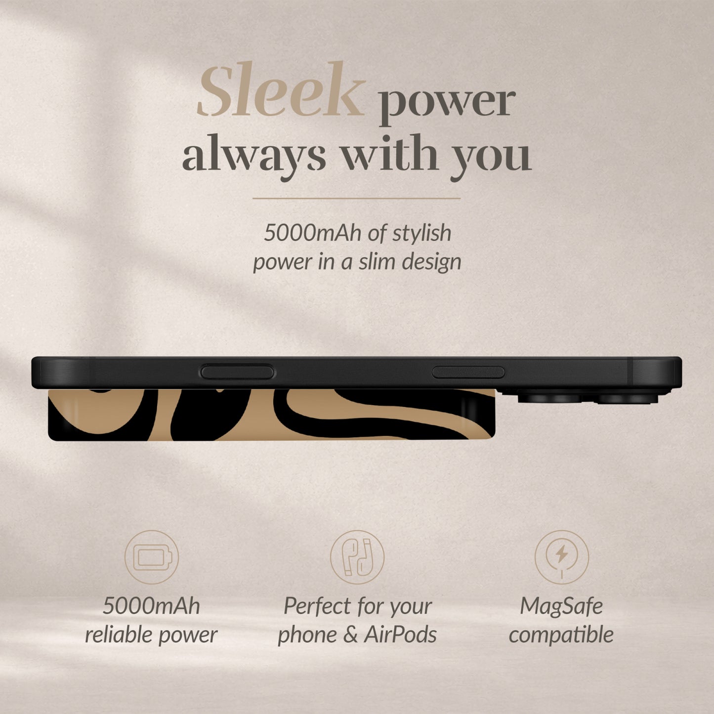 MIO Powerbank 5000mAh with Double sided Magsafe Compatibility Swirl - Matt