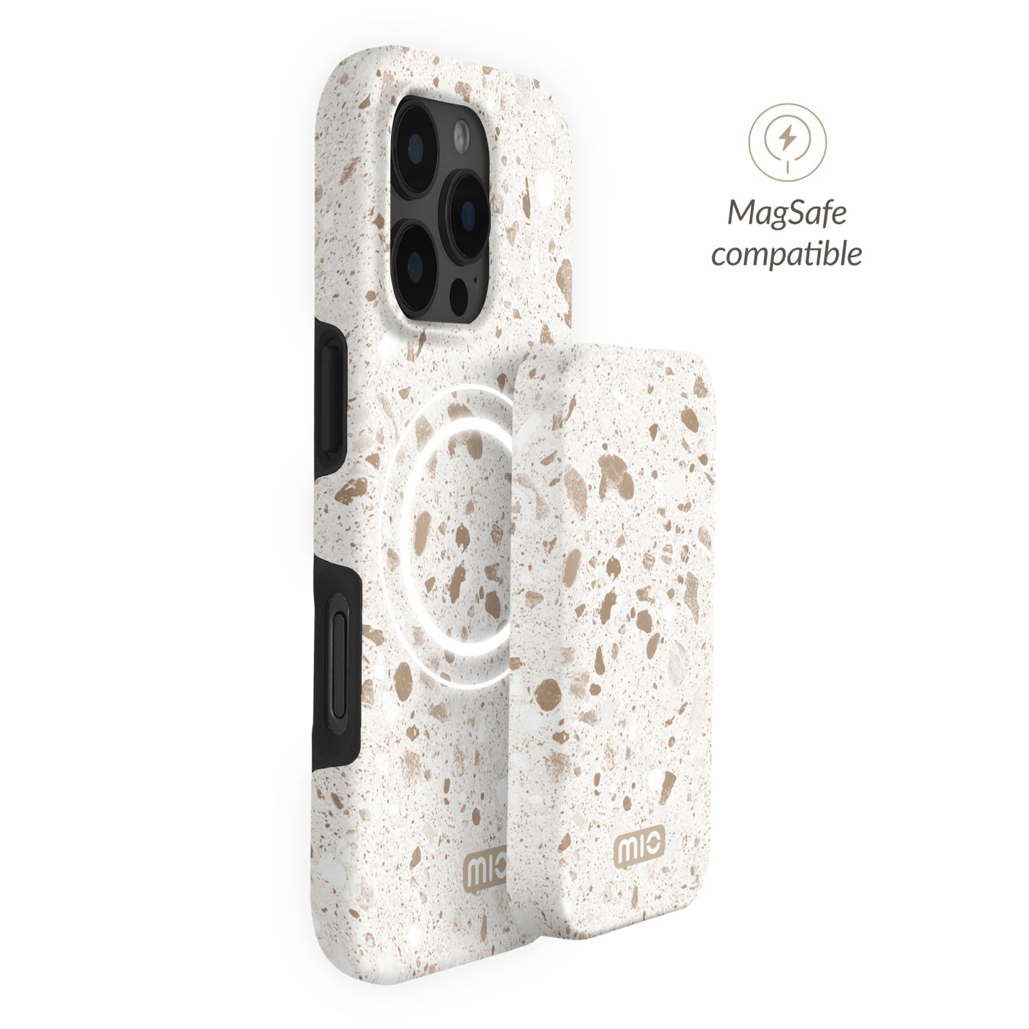 MIO Powerbank 5000mAh with Double sided Magsafe Compatibility Soft Terrazzo - Matt