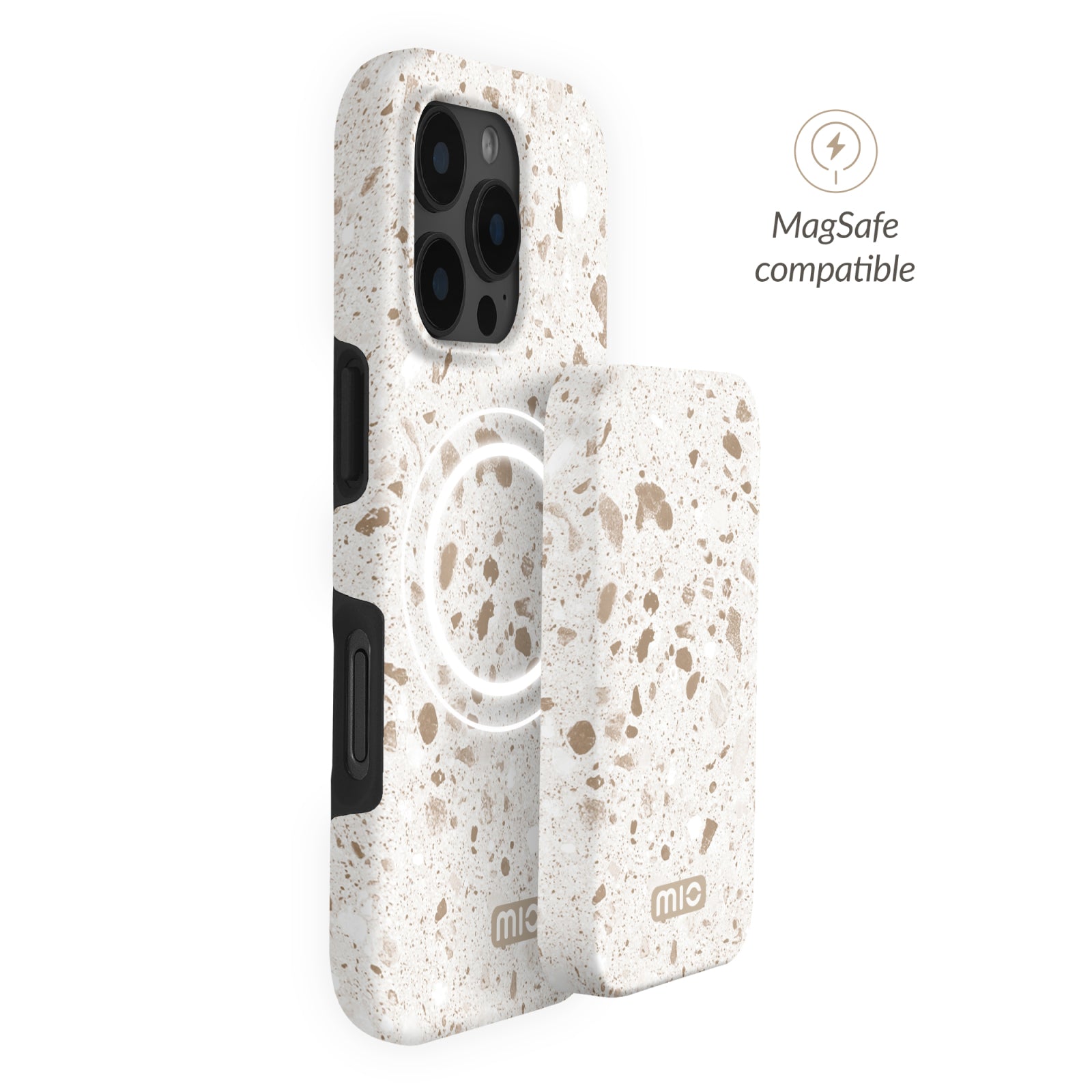 MIO Powerbank 5000mAh with Double sided Magsafe Compatibility Soft Terrazzo - Matt