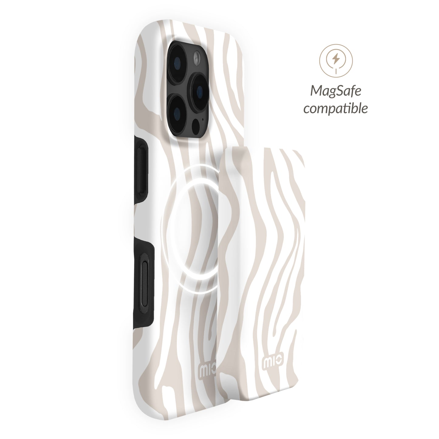 MIO Powerbank 5000mAh with Double sided Magsafe Compatibility Sandy Zebra - Matt