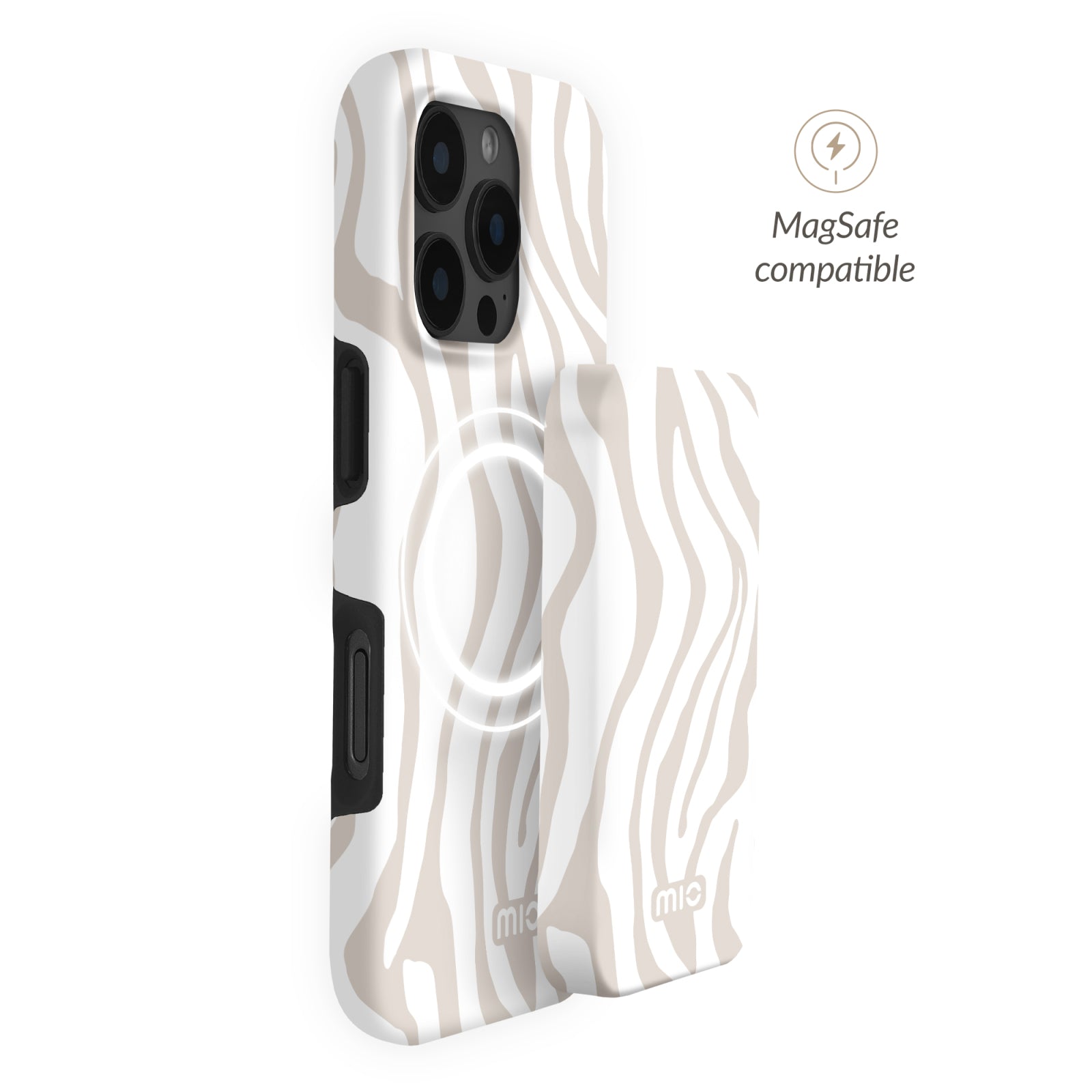 MIO Powerbank 5000mAh with Double sided Magsafe Compatibility Sandy Zebra - Matt