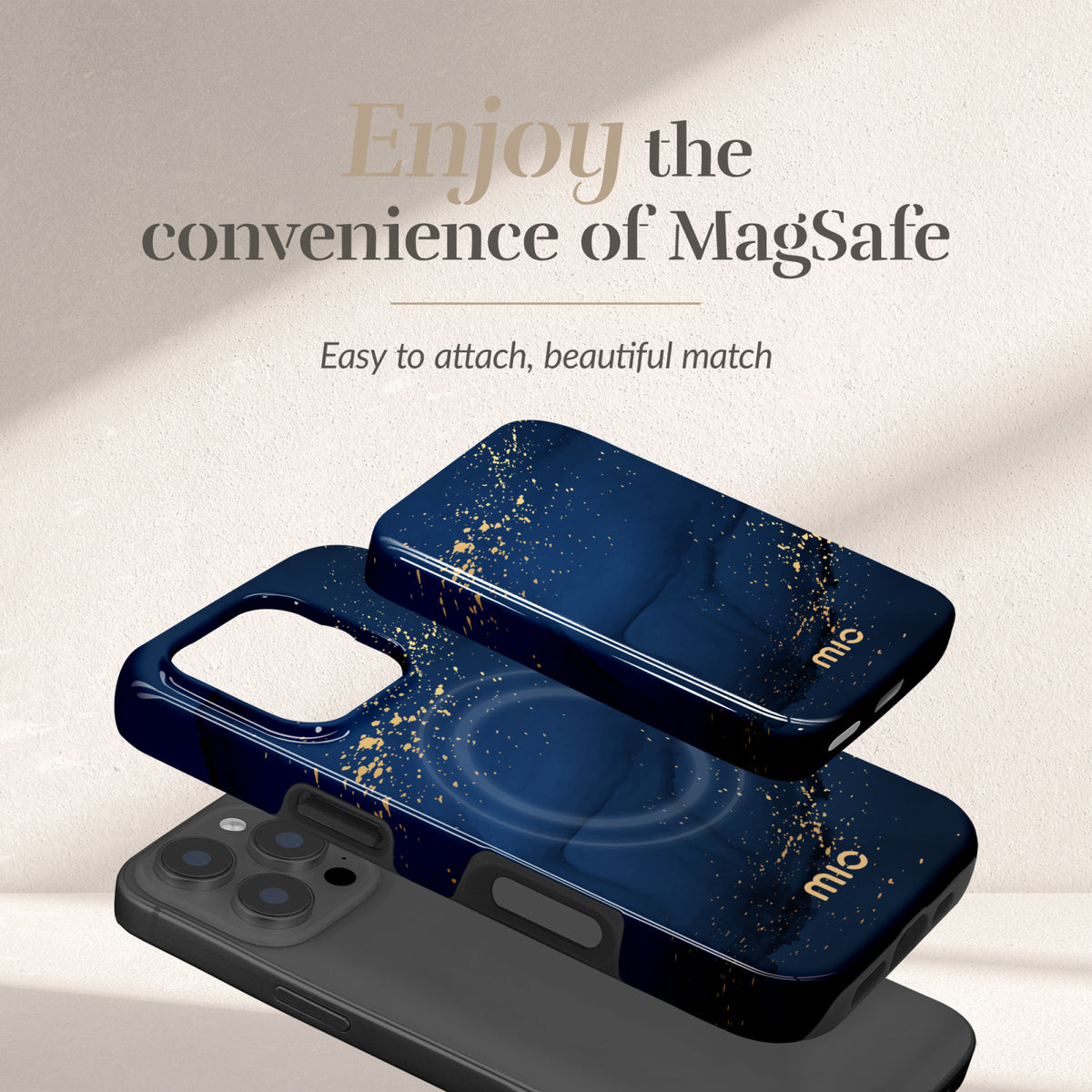 MIO Powerbank 5000mAh with Double sided Magsafe Compatibility Midnight Sparkle - Glossy