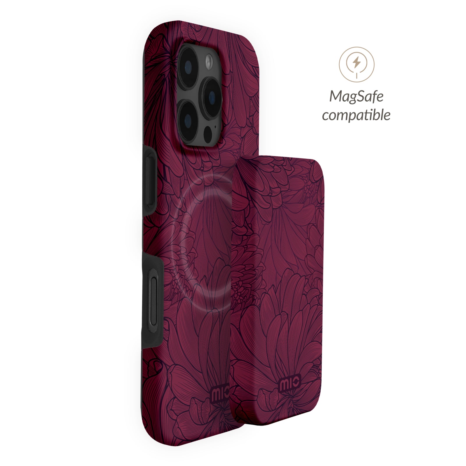 MIO Powerbank 5000mAh with Double sided Magsafe Compatibility Berry Blooms - Matt