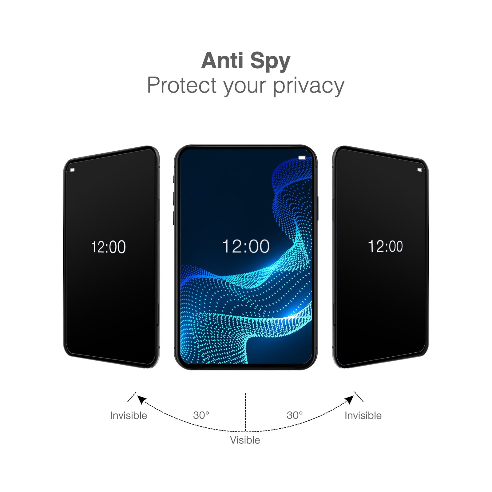 Mobilize Privacy Glass Screen Protector - Black Frame - for Samsung Galaxy A15 4G/5G