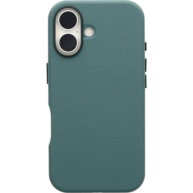 Coque OtterBox Symmetry+ en cuir de cactus pour Apple iPhone 16 couleur Sauge