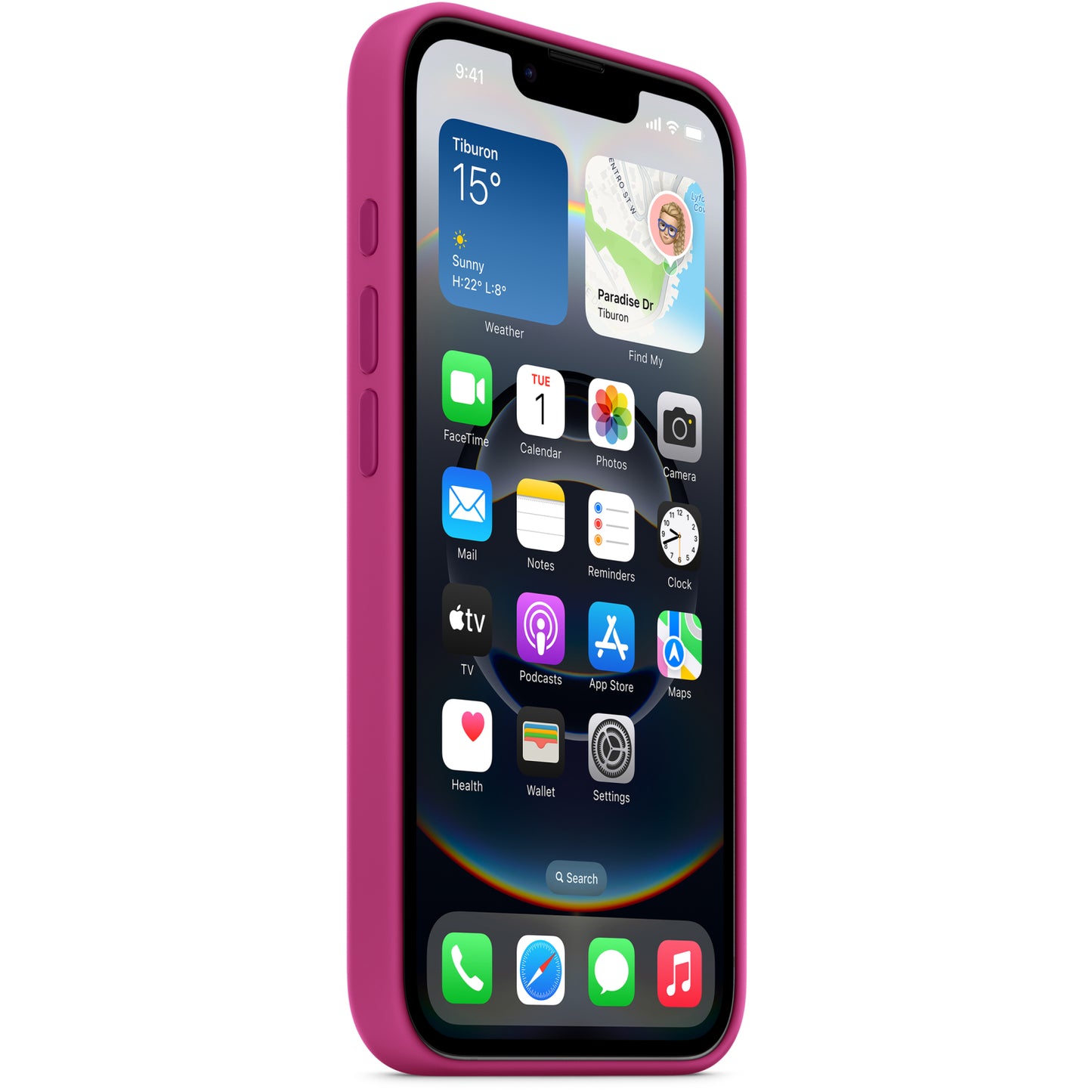 MD3W4ZM/A Apple Silicone Case iPhone 16e Fuchsia