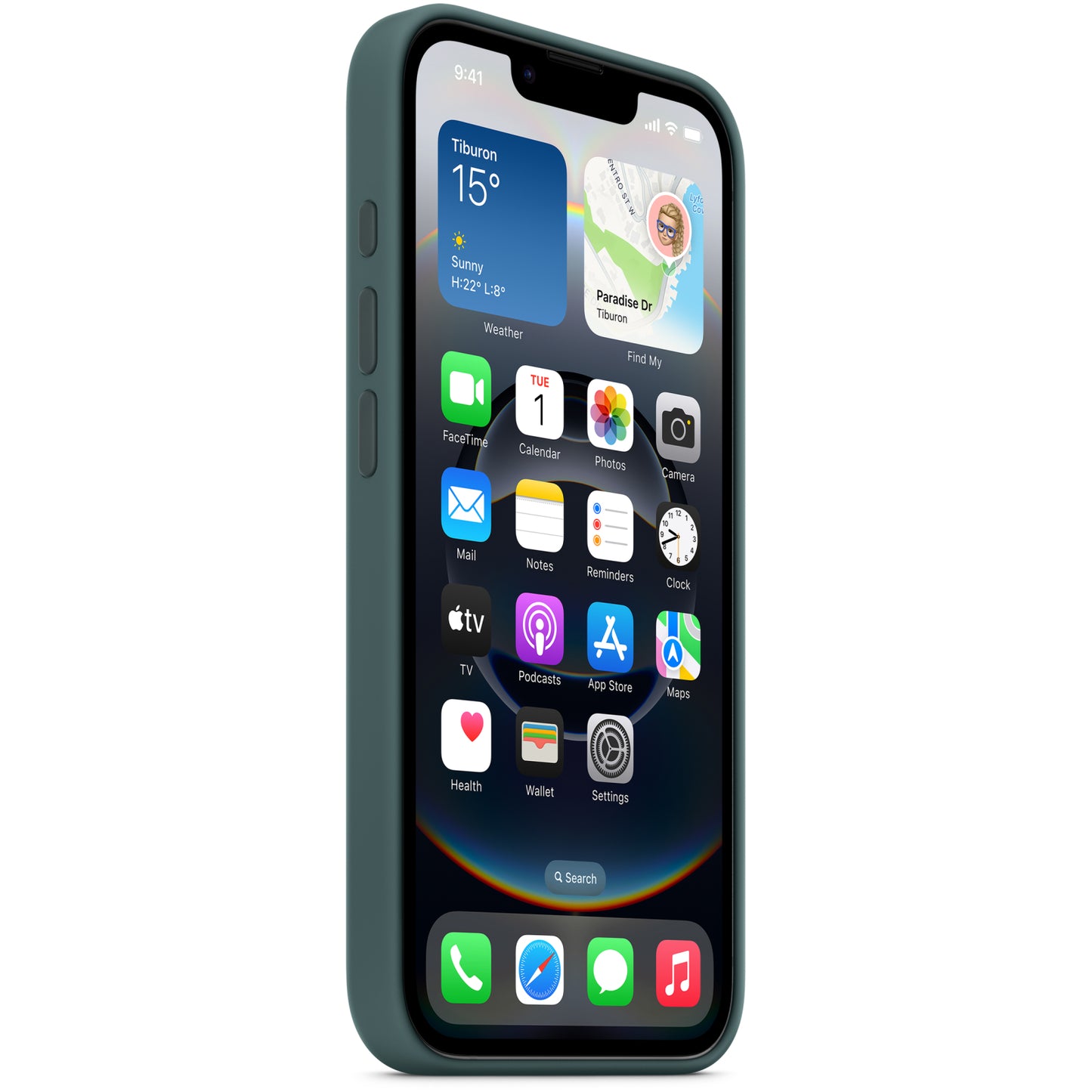 MD3X4ZM/A Apple Silicone Case iPhone 16e Lake Green
