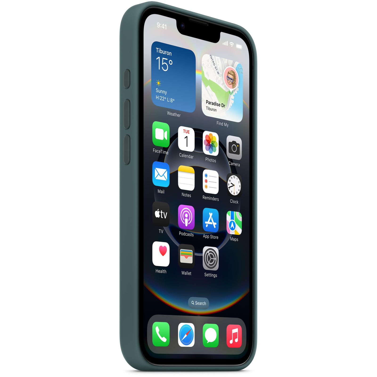 MD3X4ZM/A Apple Silicone Case iPhone 16e Lake Green