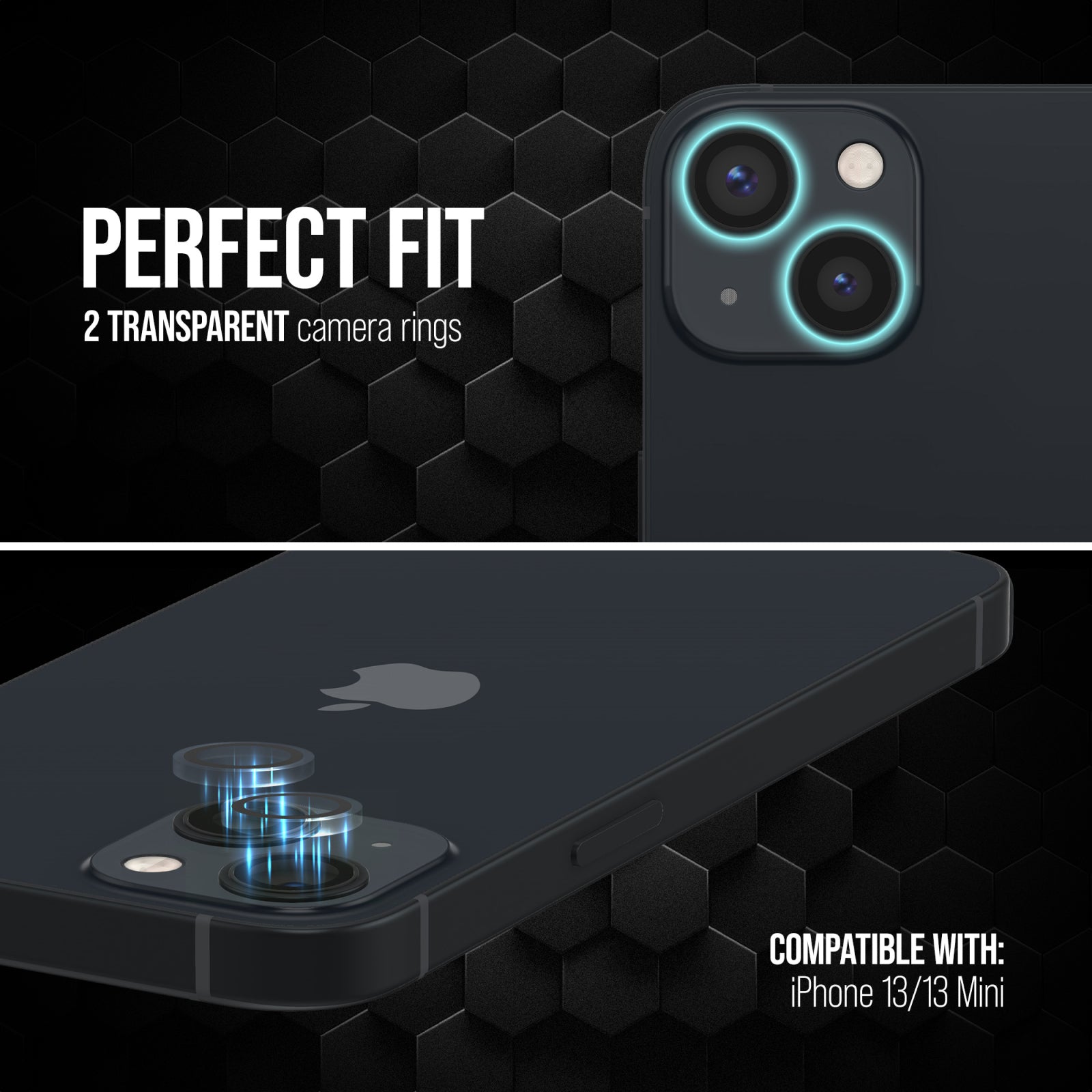 Striker Single Lens Glass Camera Protector - Transparent - Apple iPhone 13/13 Mini