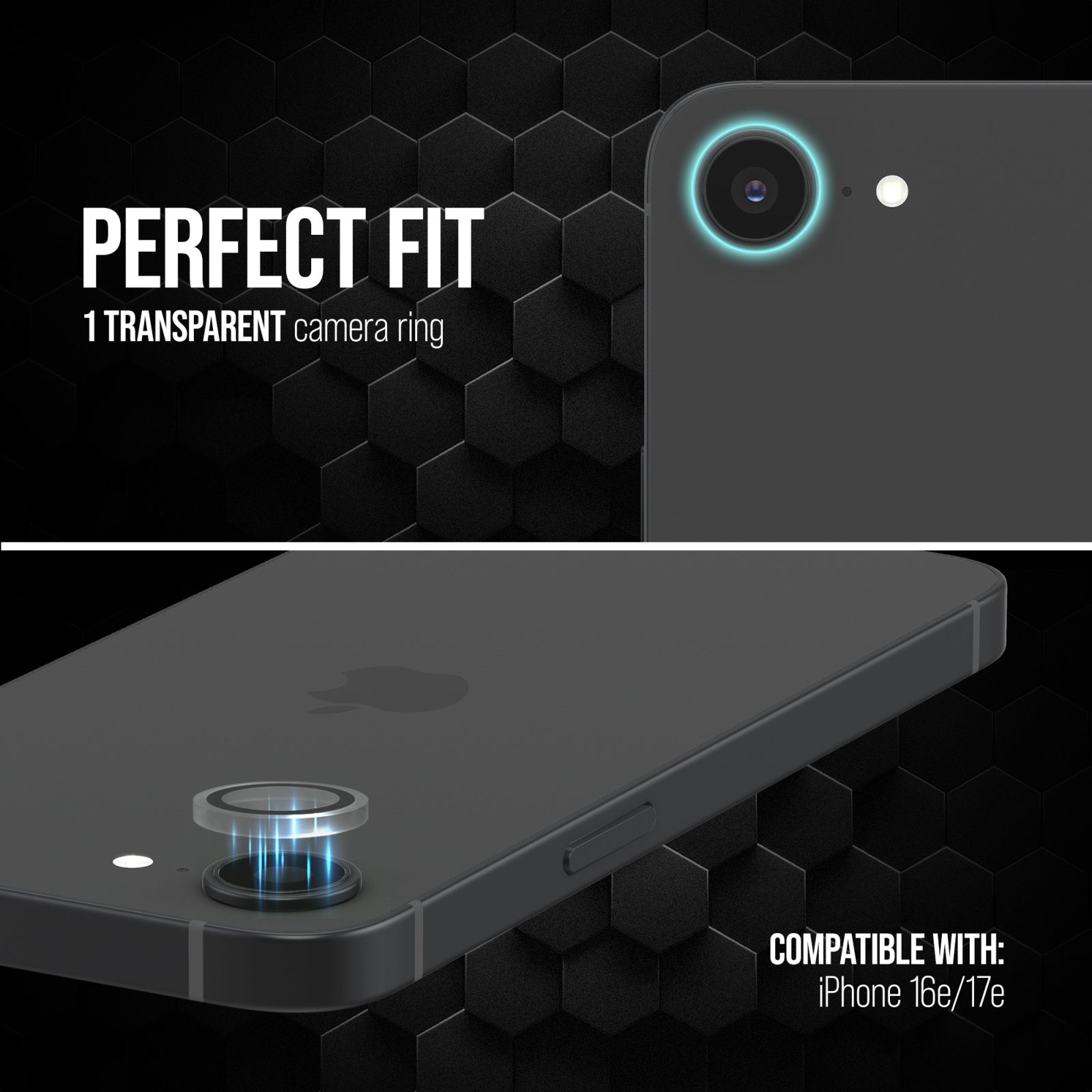 Striker Single Lens Glass Camera Protector - Transparent - Apple iPhone 16e/17e