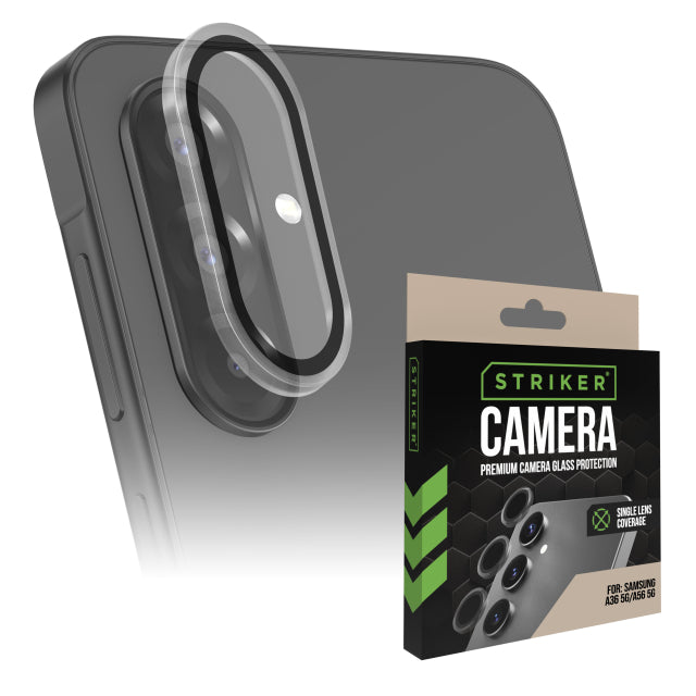 Protecteur de caméra en verre Striker à lentille unique - Transparent - Samsung Galaxy A36 5G/A56 5G