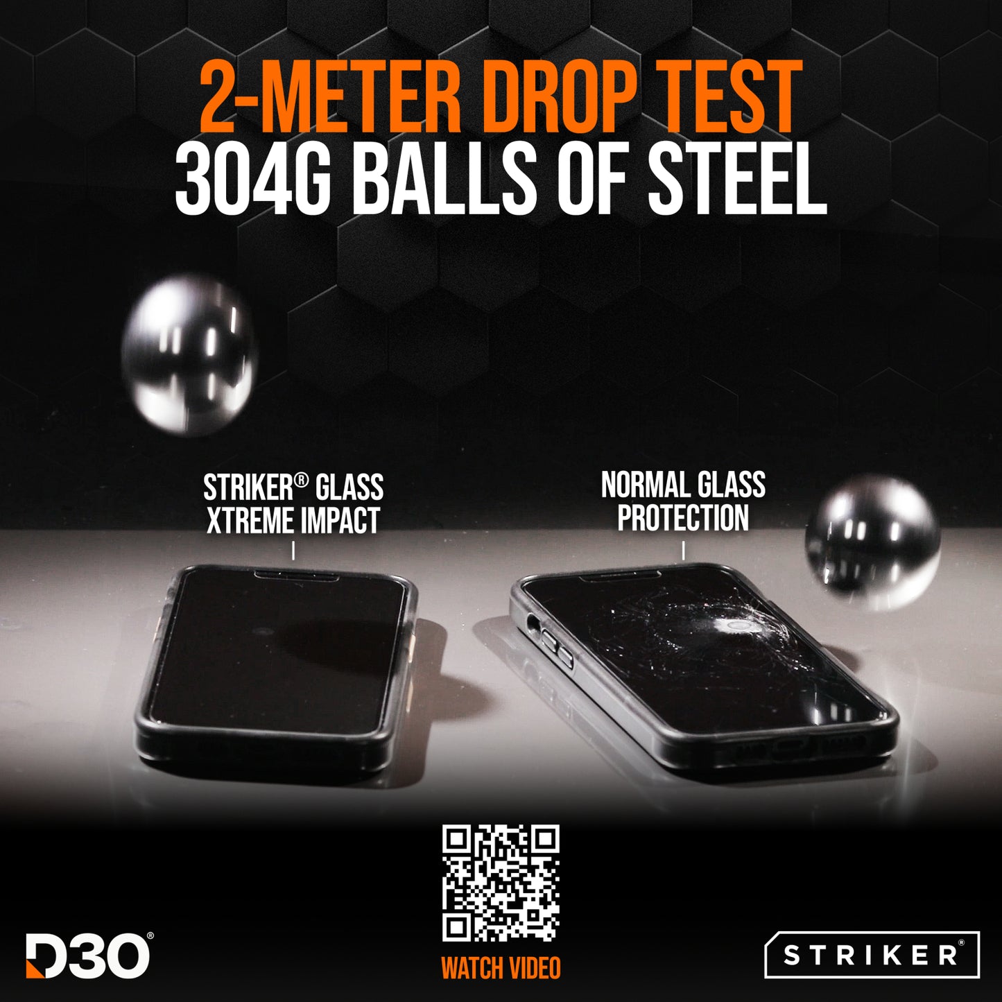 Striker D3O Xtreme Impact Privacy Glass Screen Protector - Black Frame - Samsung Galaxy A16 (4G/5G)/A17 (4G/5G)/A18 5G/A26 5G