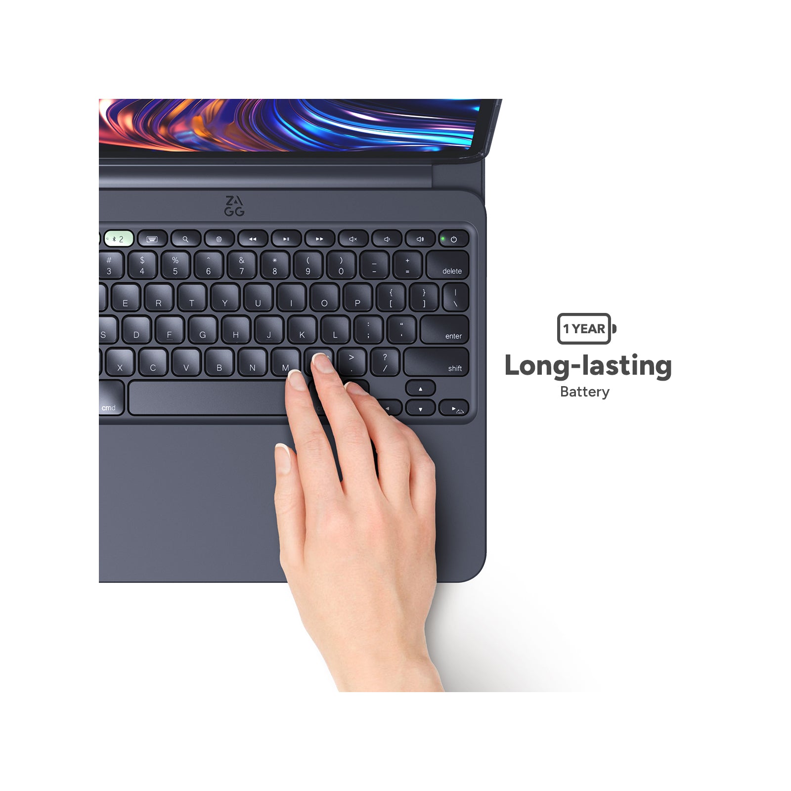 ZAGG Pro Keys 2 Bluetooth Keyboard Case for Apple iPad Pro 13 (2024/2025) QWERTY Black