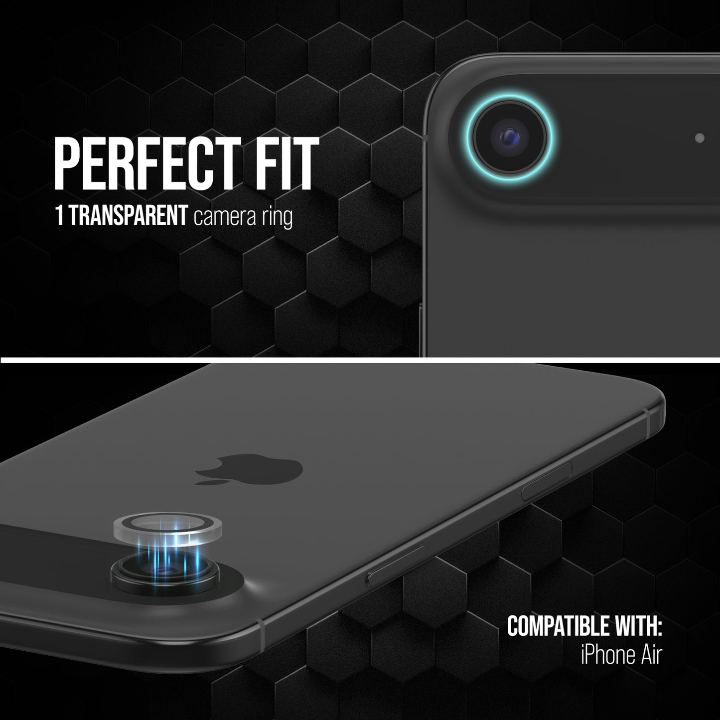 Striker Single Lens Glass Camera Protector - Transparent - Apple iPhone Air