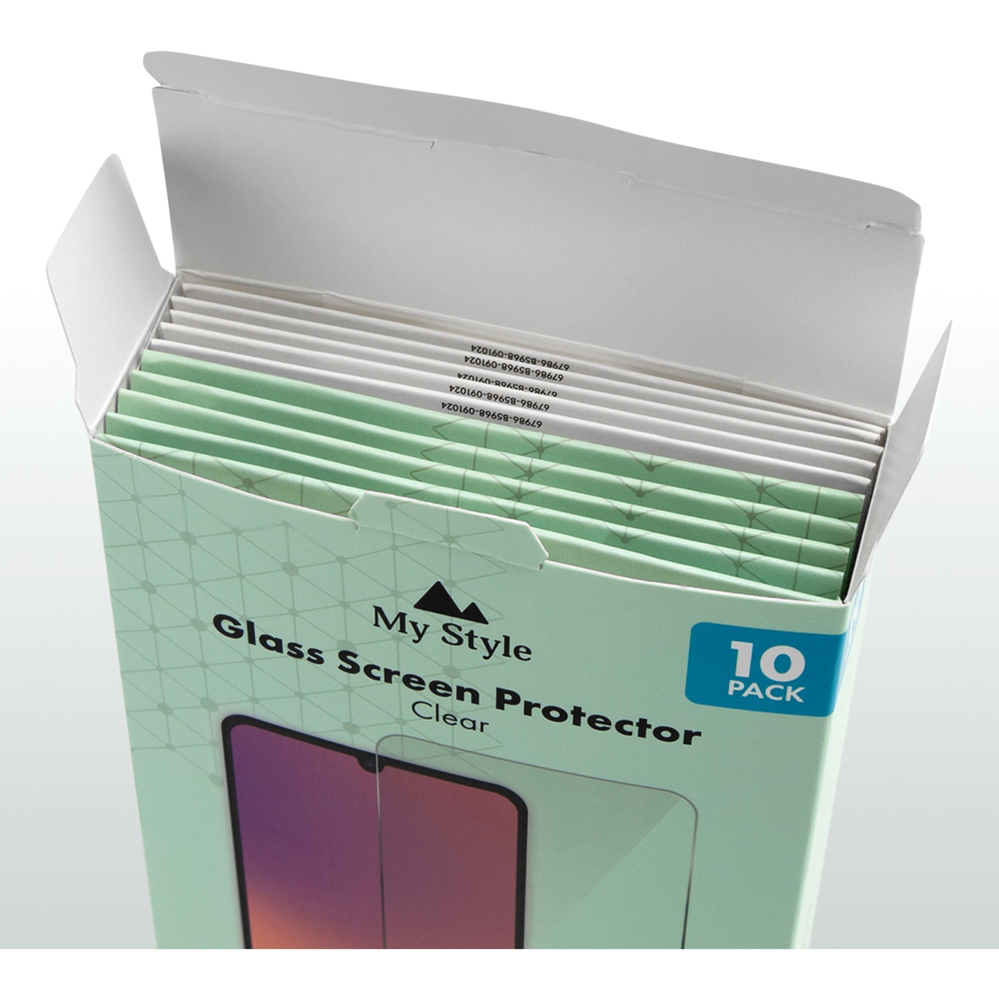 My Style Tempered Glass Screen Protector for Apple iPhone 16 Pro/17/17 Pro/18 Pro Clear (10-Pack)