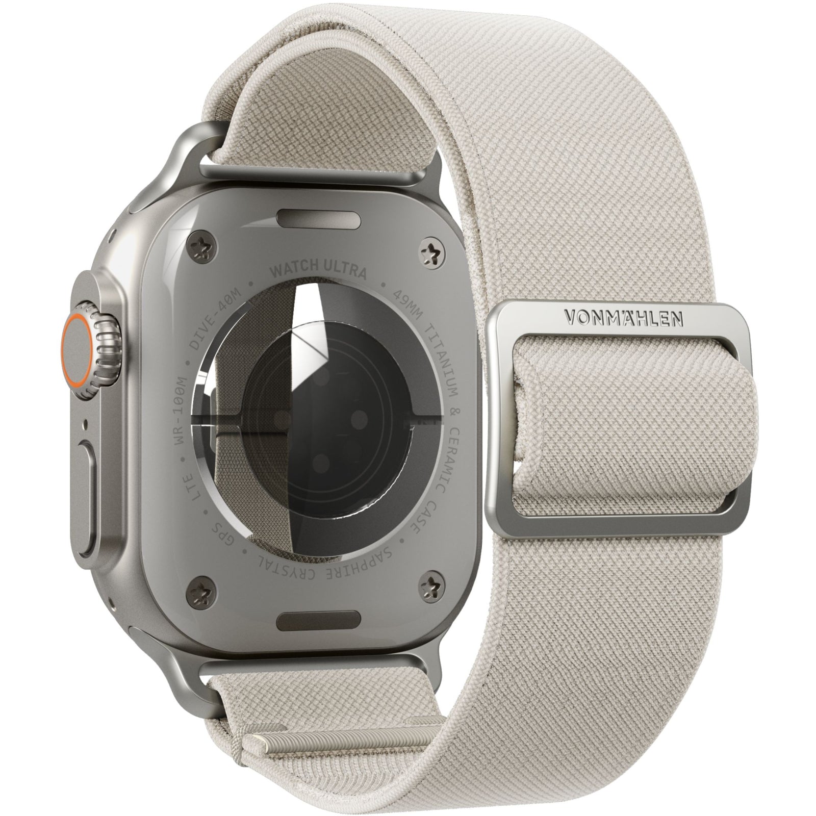 Vonmählen Classic Nylon Loop For Apple Watch 44 - 45 - 46 - 49mm One Size Cream