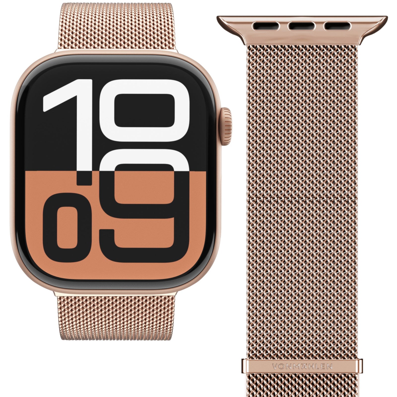 Vonmählen Milanese Loop 2 For Apple Watch 44 - 45 - 46 - 49mm One Size Rose Gold