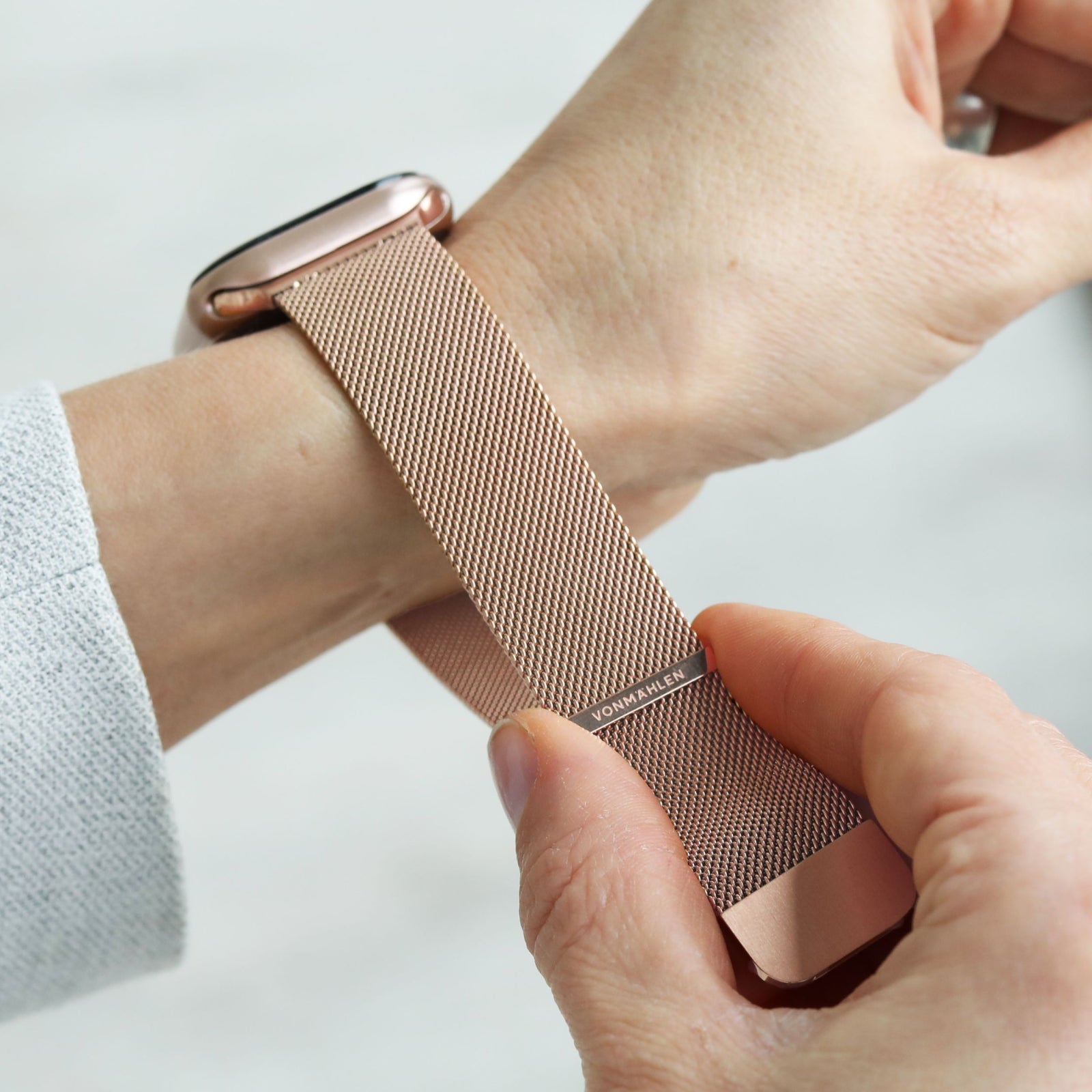 Vonmählen Milanese Loop 2 For Apple Watch 44 - 45 - 46 - 49mm One Size Rose Gold
