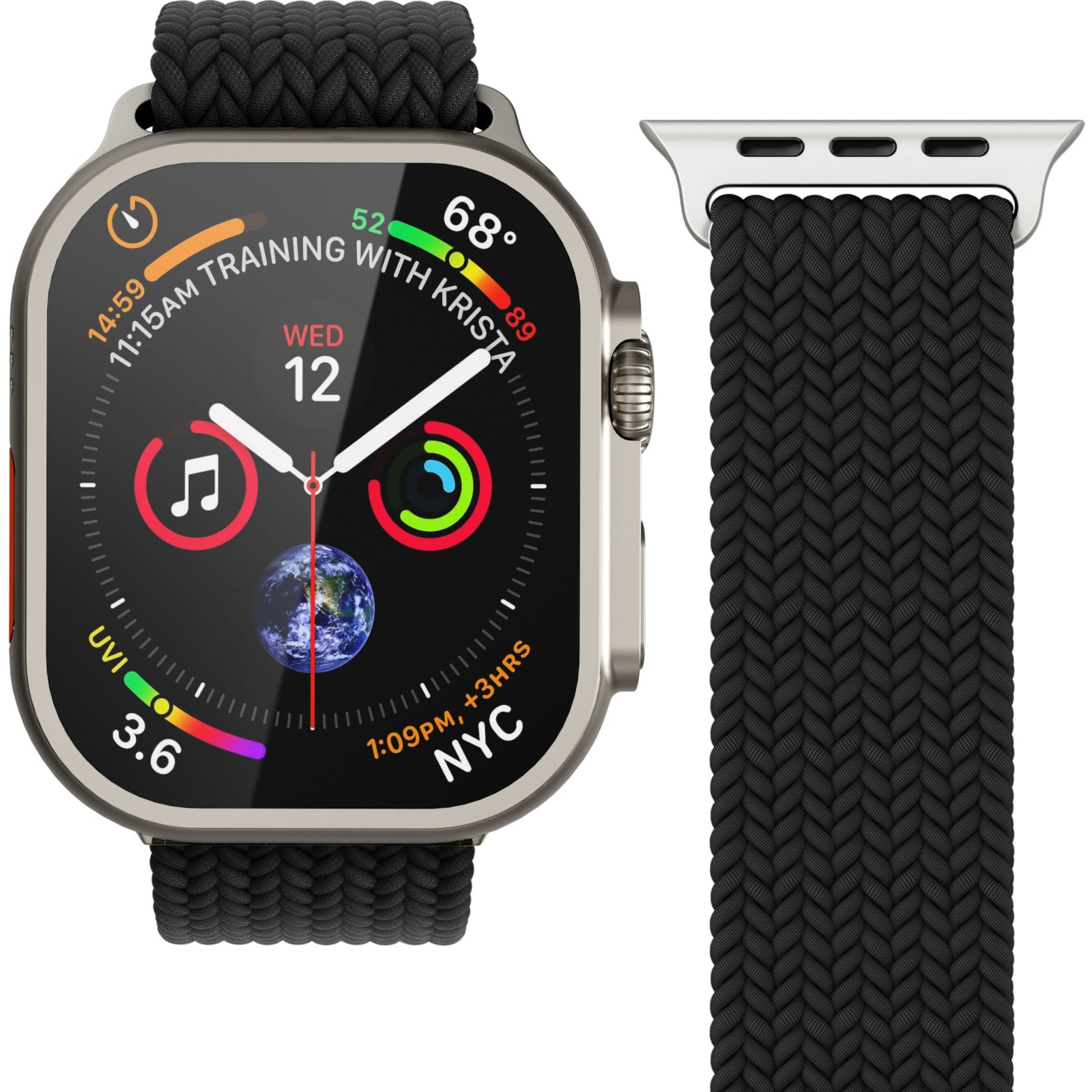 Vonmählen Woven Loop For Apple Watch 40 - 41 - 42mm One Size Silver/Black
