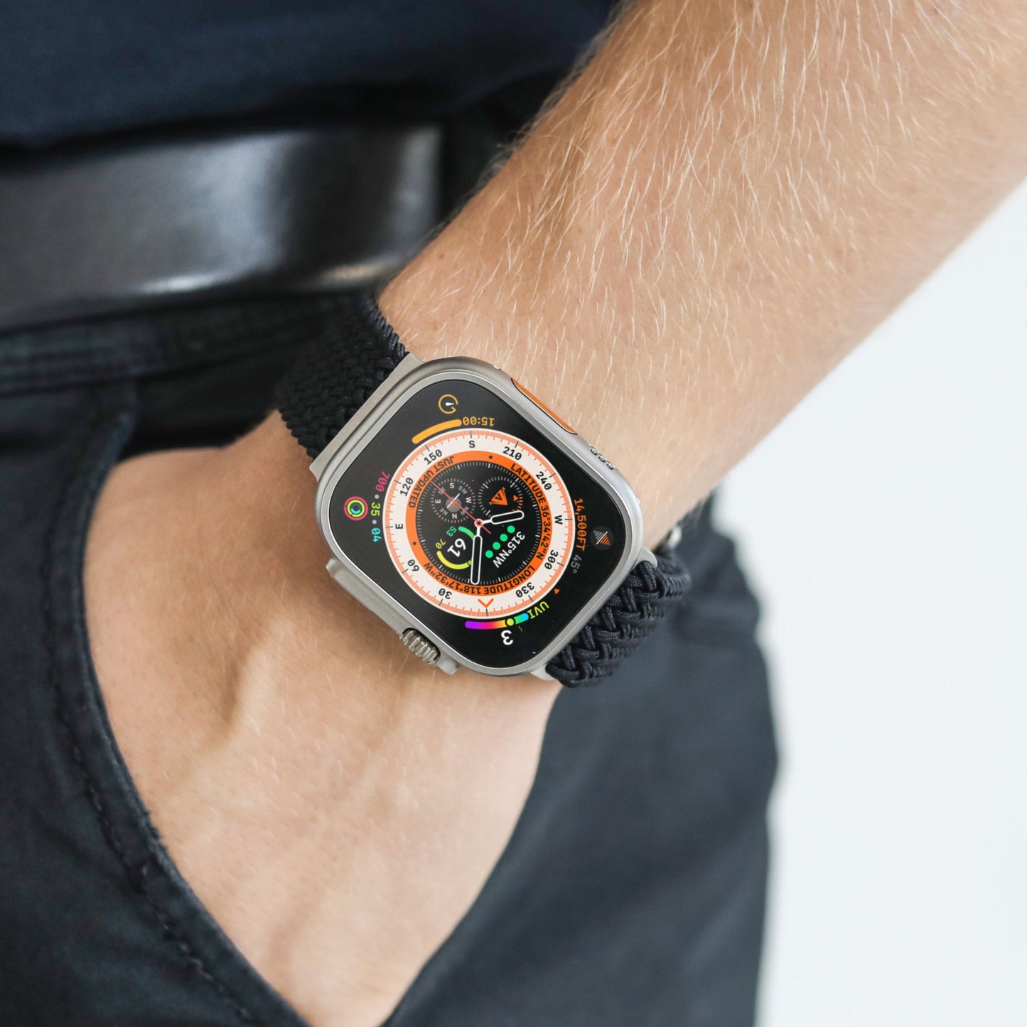 Vonmählen Woven Loop For Apple Watch 40 - 41 - 42mm One Size Silver/Black