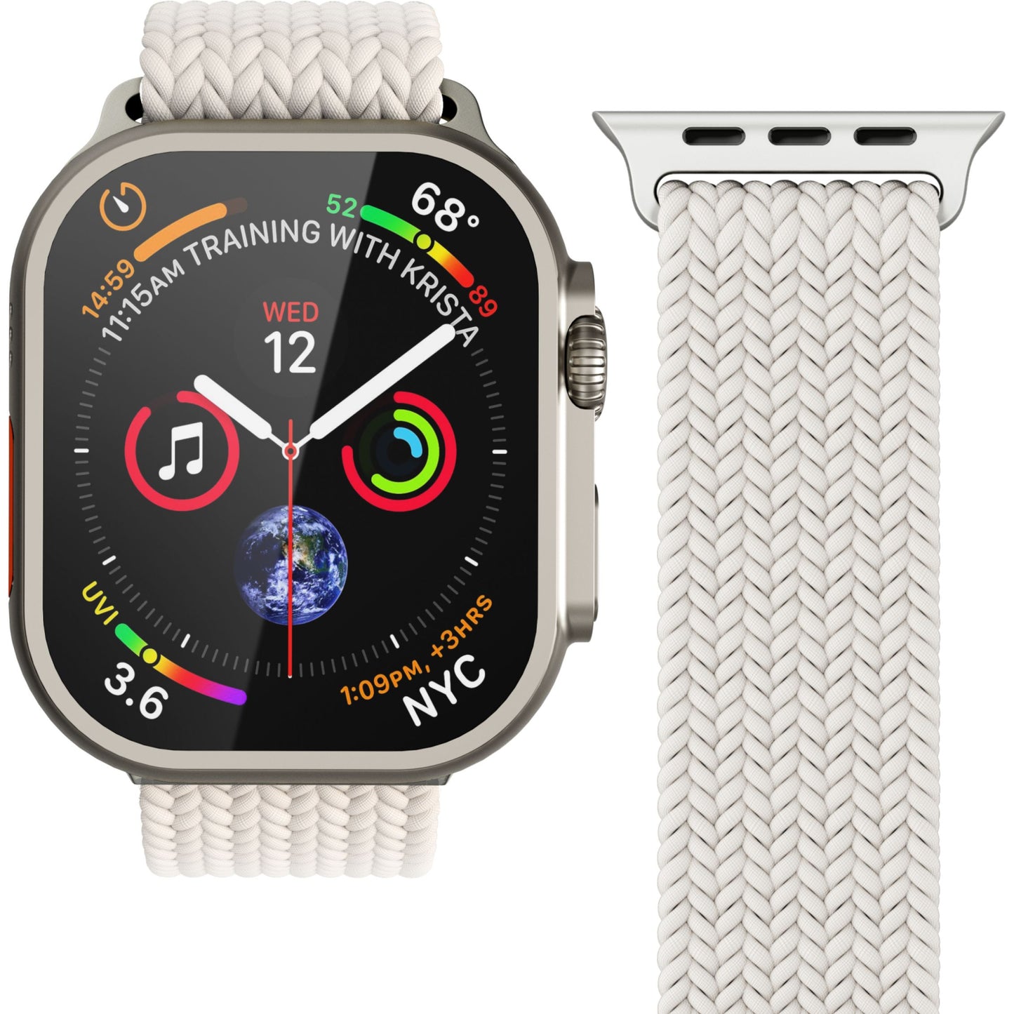Vonmählen Woven Loop For Apple Watch 40 - 41 - 42mm One Size Silver/Cream