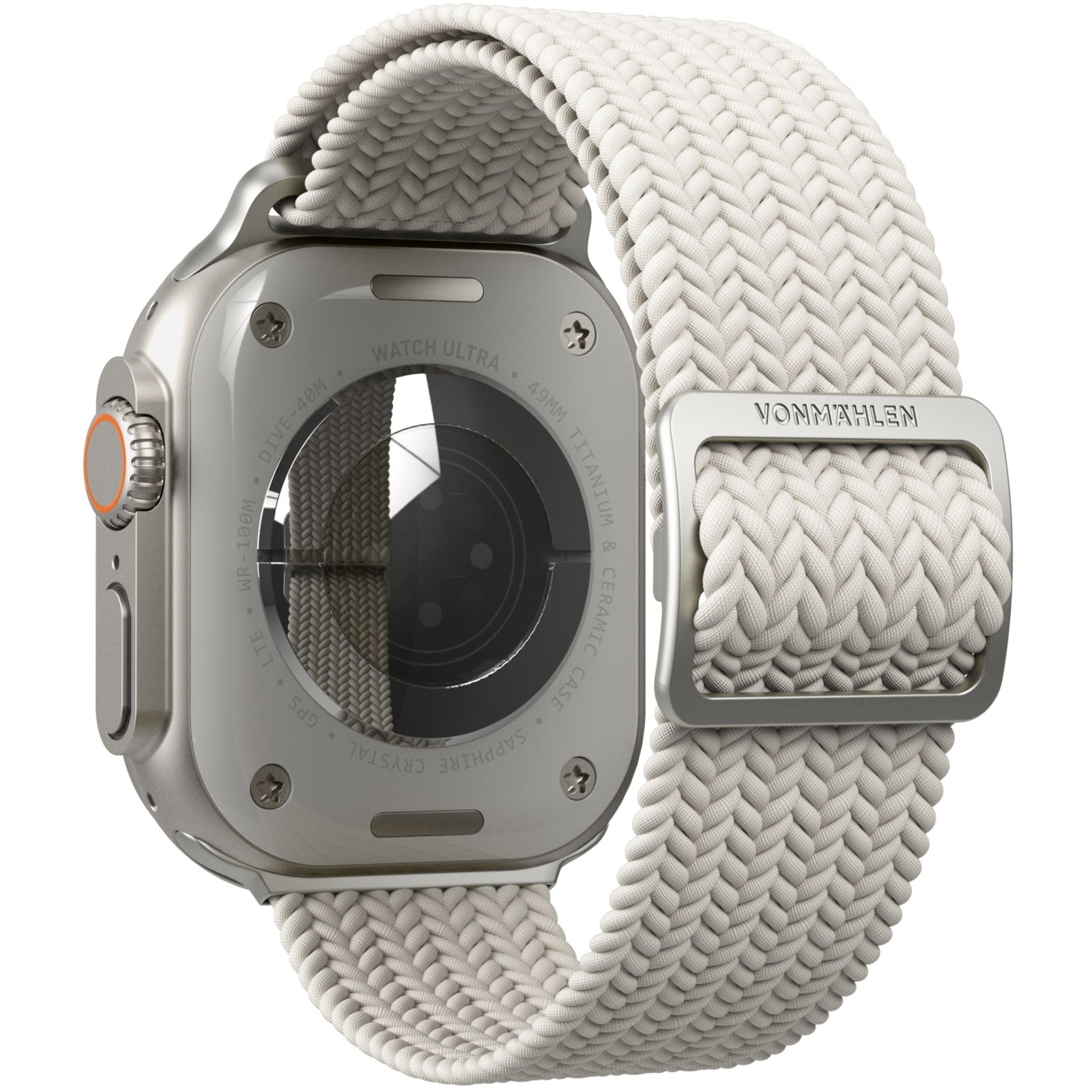 Vonmählen Woven Loop For Apple Watch 40 - 41 - 42mm One Size Silver/Cream