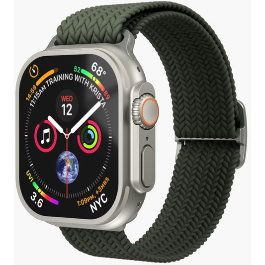 Vonmählen Woven Loop für Apple Watch 40 - 41 - 42 mm Einheitsgröße Silber/Oliv