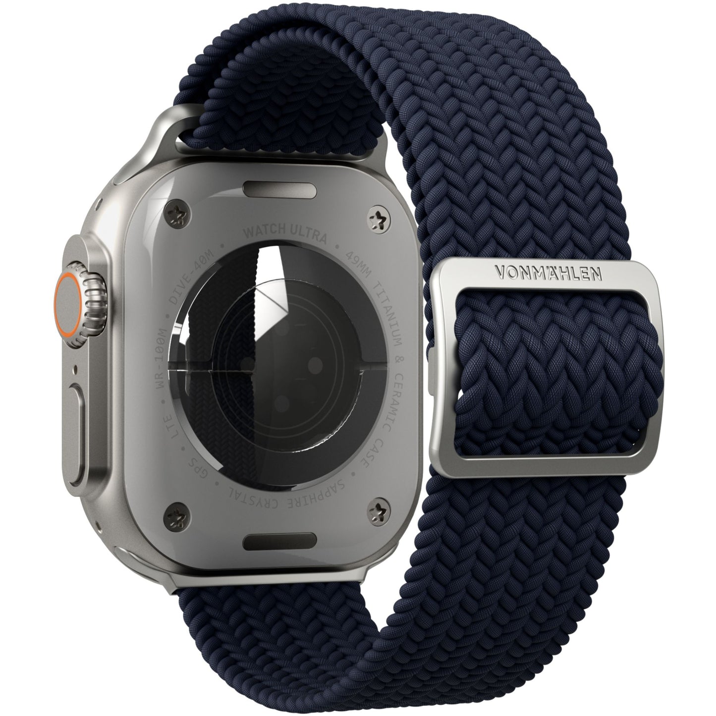 Vonmählen Woven Loop For Apple Watch 44 - 45 - 46 - 49mm One Size Silver/Navy