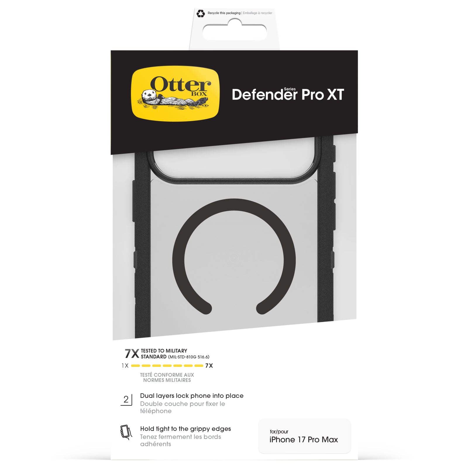 OtterBox Defender Pro XT with MagSafe Apple iPhone 17 Pro Max Clear/Black
