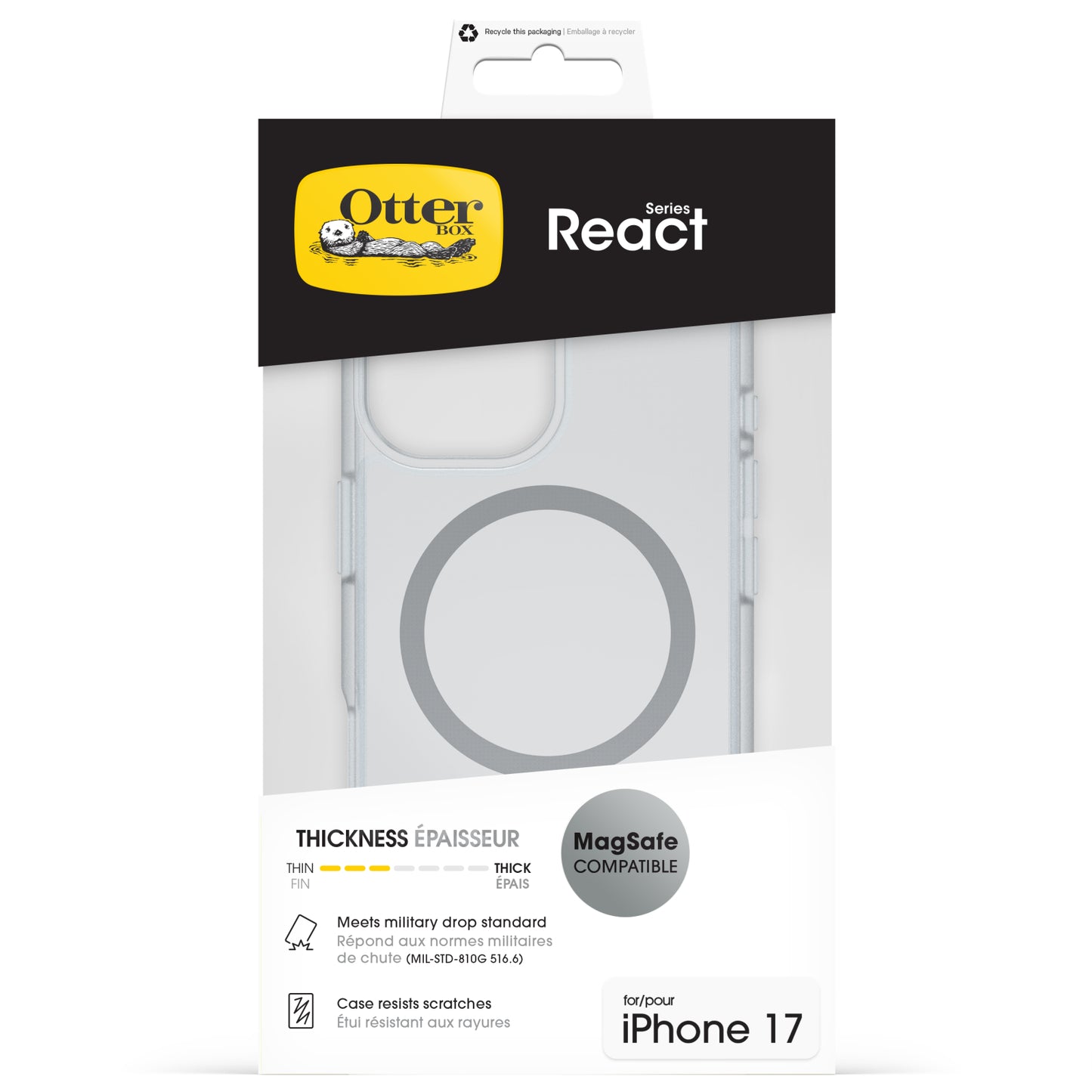 OtterBox React MagSafe Series Apple iPhone 17 Clear
