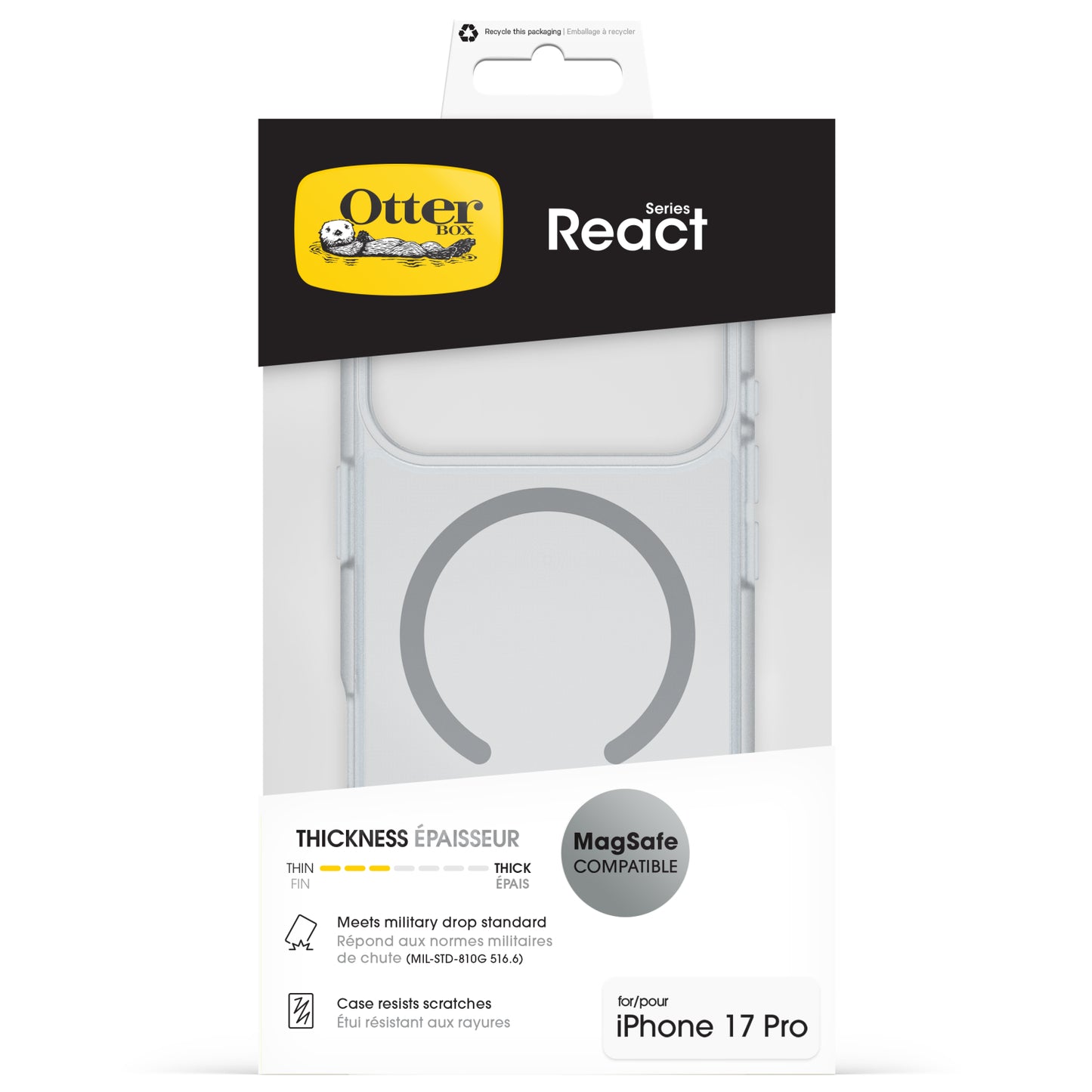 OtterBox React MagSafe Series Apple iPhone 17 Pro/18 Pro Clear
