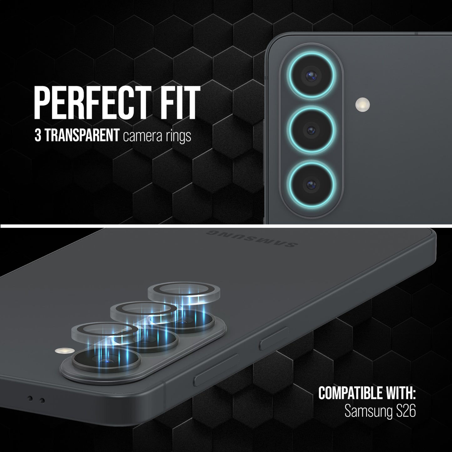 Striker Single Lens Glass Camera Protector - Transparent - Samsung Galaxy S26 5G