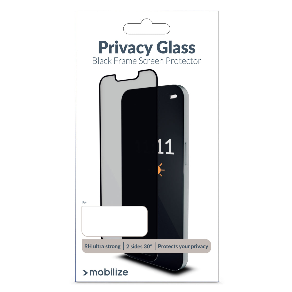 Mobilize Privacy Glass Screen Protector - Black Frame - for Samsung Galaxy S26+ 5G