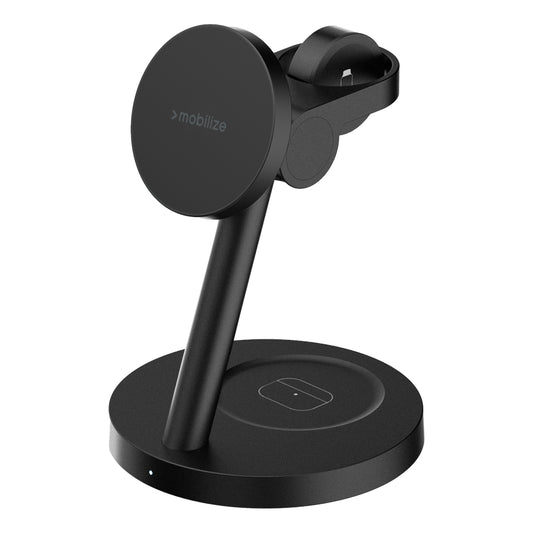 Mobilize 3in1 Charger Station MagSafe Compatible 25W Qi2.2 Black