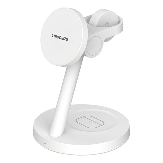 Mobilize 3in1 Charger Station MagSafe Compatible 25W Qi2.2 White