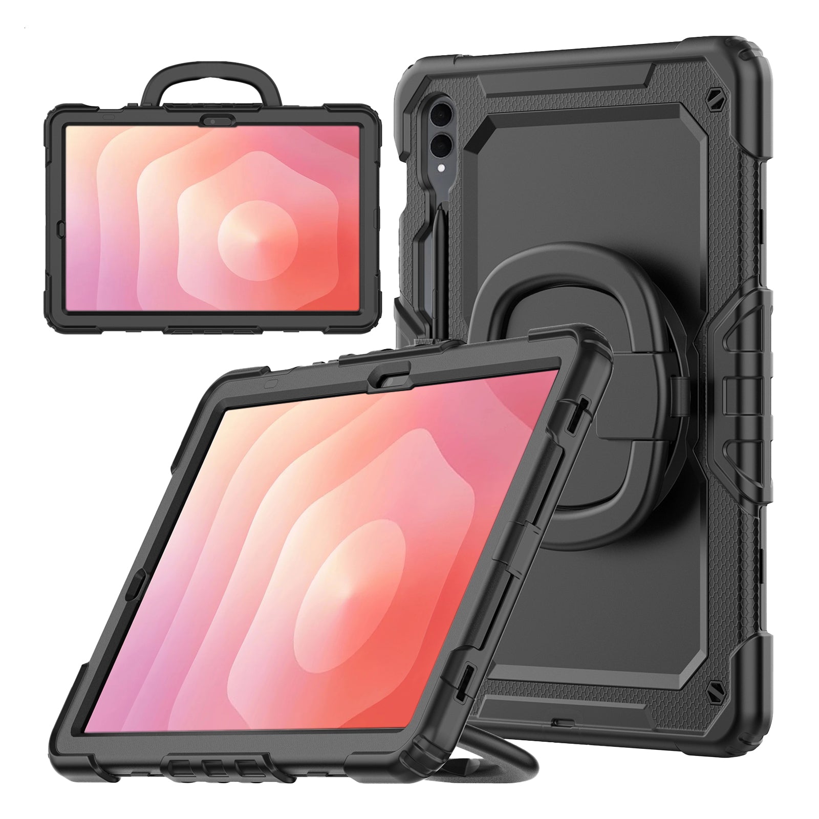 Mobilize Rotating Defender Case Stand Function for Samsung Galaxy Tab S11 Ultra 14.6 Black