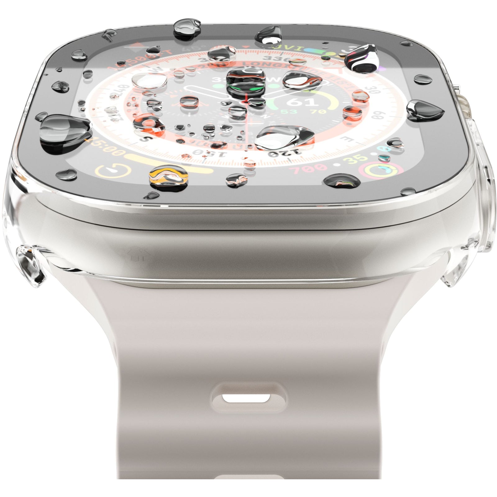 Vonmahlen Thin Case for Apple Watch Ultra 1/2/3 49mm Transparent